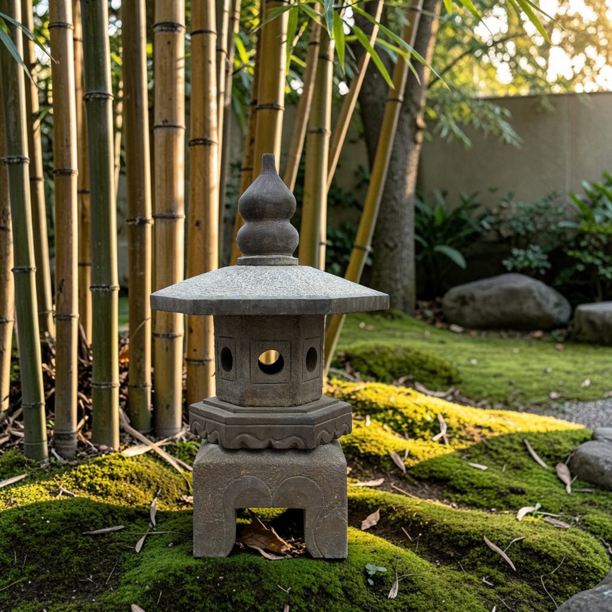 Traditionelle Steinlaterne China - Geisterhaus aus Naturstein