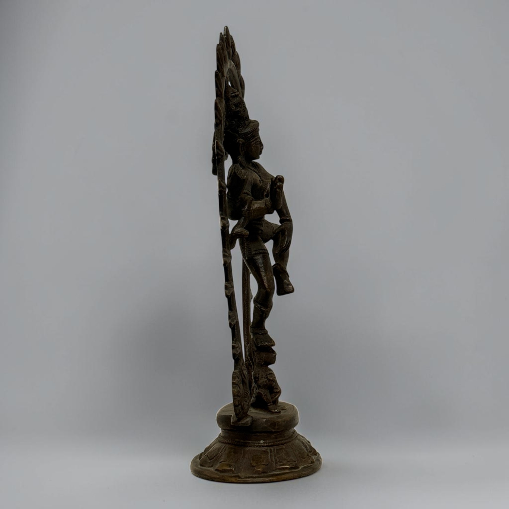Dancing Shiva Figur Bronze Indien, Nataraja Statue 30 cm, Vintage Skulptur