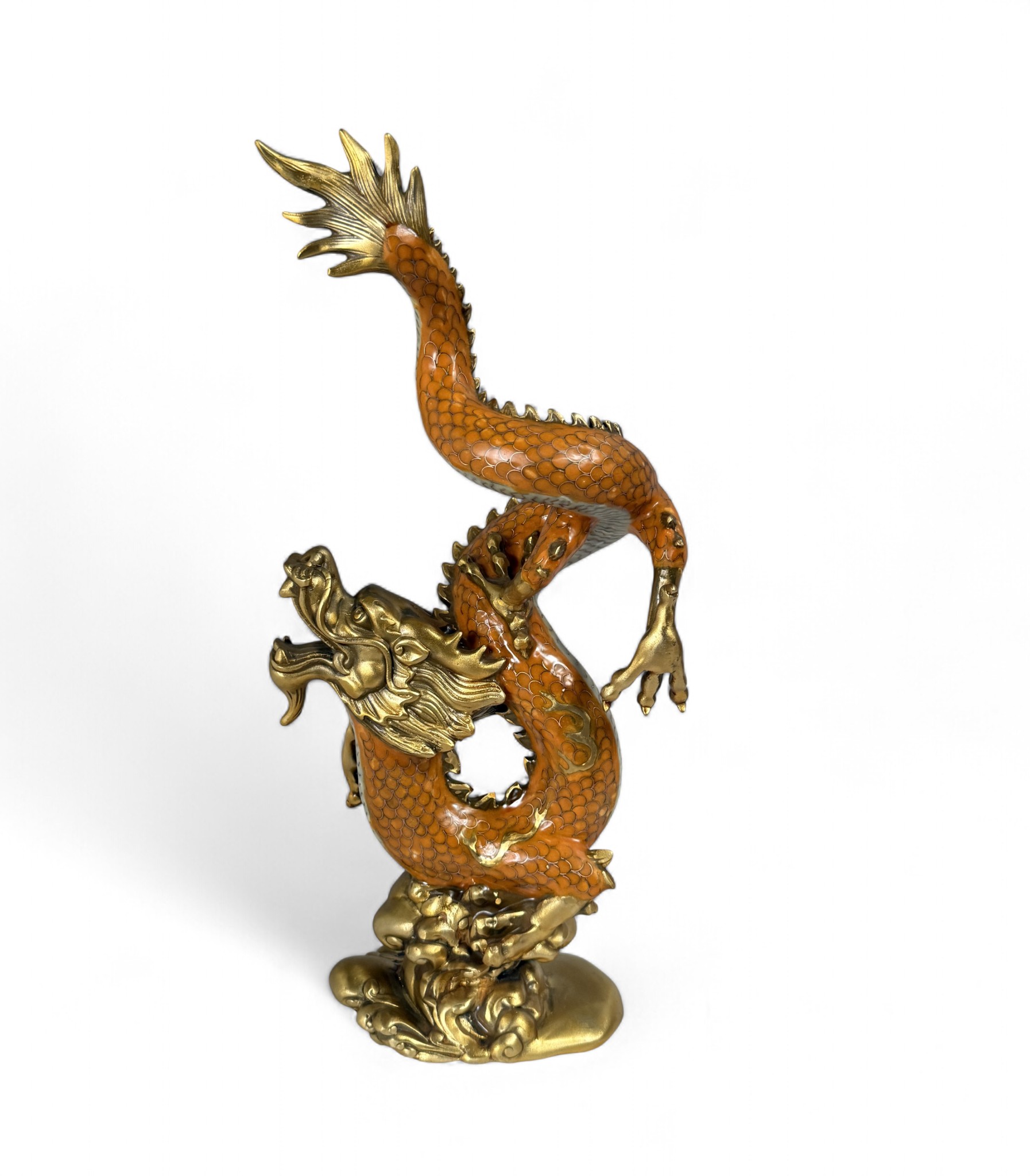 China Drachen Skulptur aus Bronze / Cloisonne