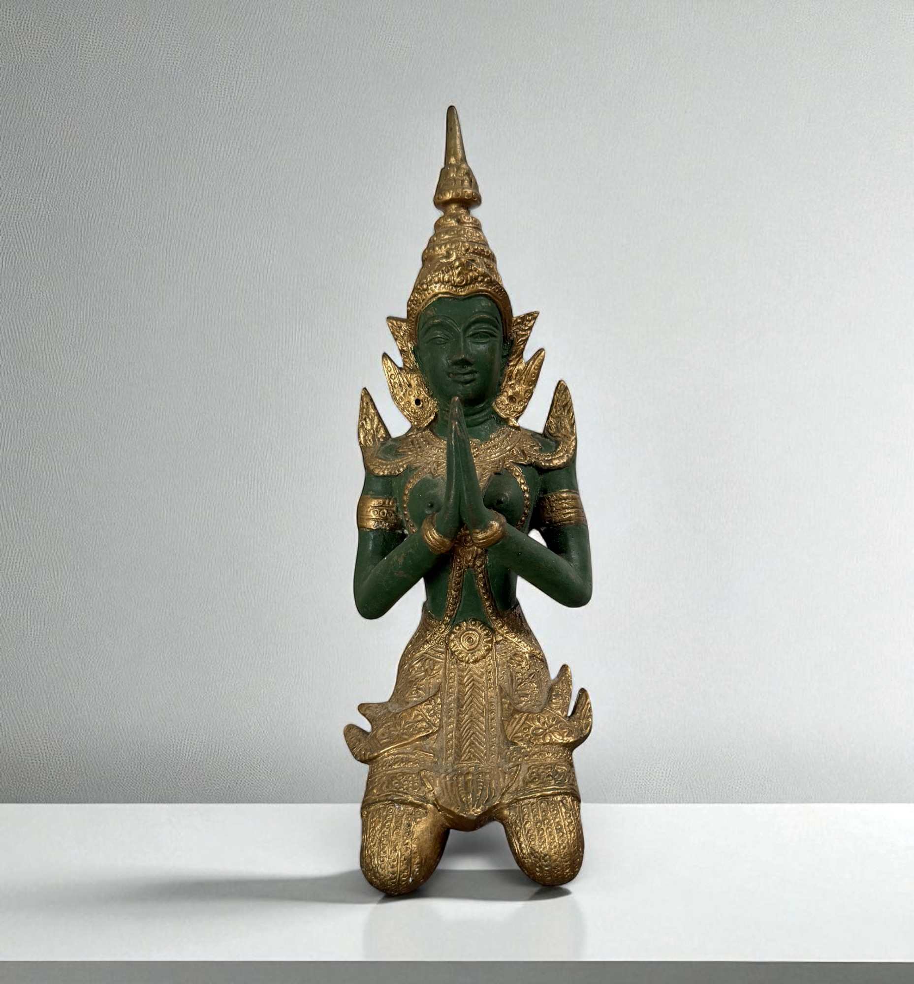 Thailändischer Tempelwächter Bronze Figur