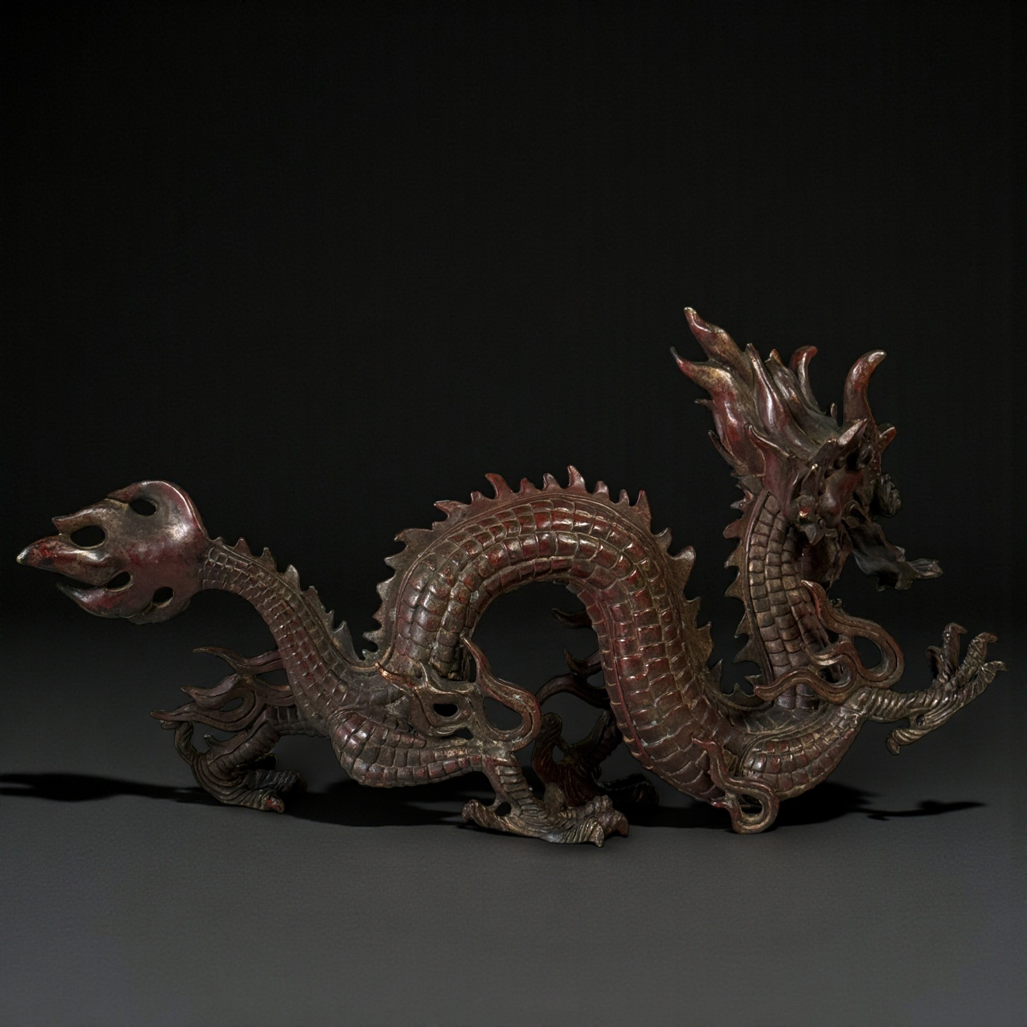 Chinesischer Kaiserdrache aus Bronze – 49 cm | 4,5 kg