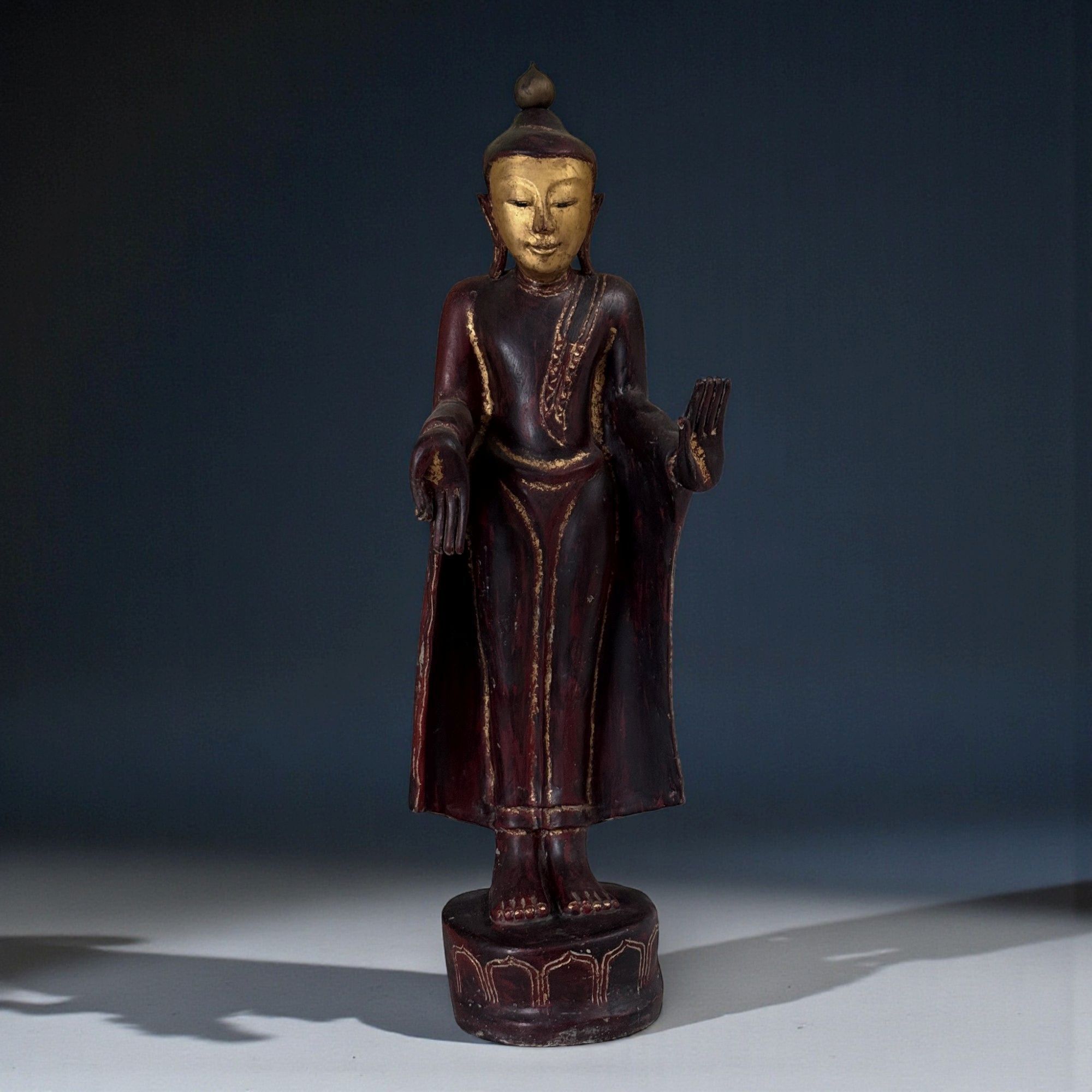 Birmanischer Lacquerware Buddha 102 cm groß