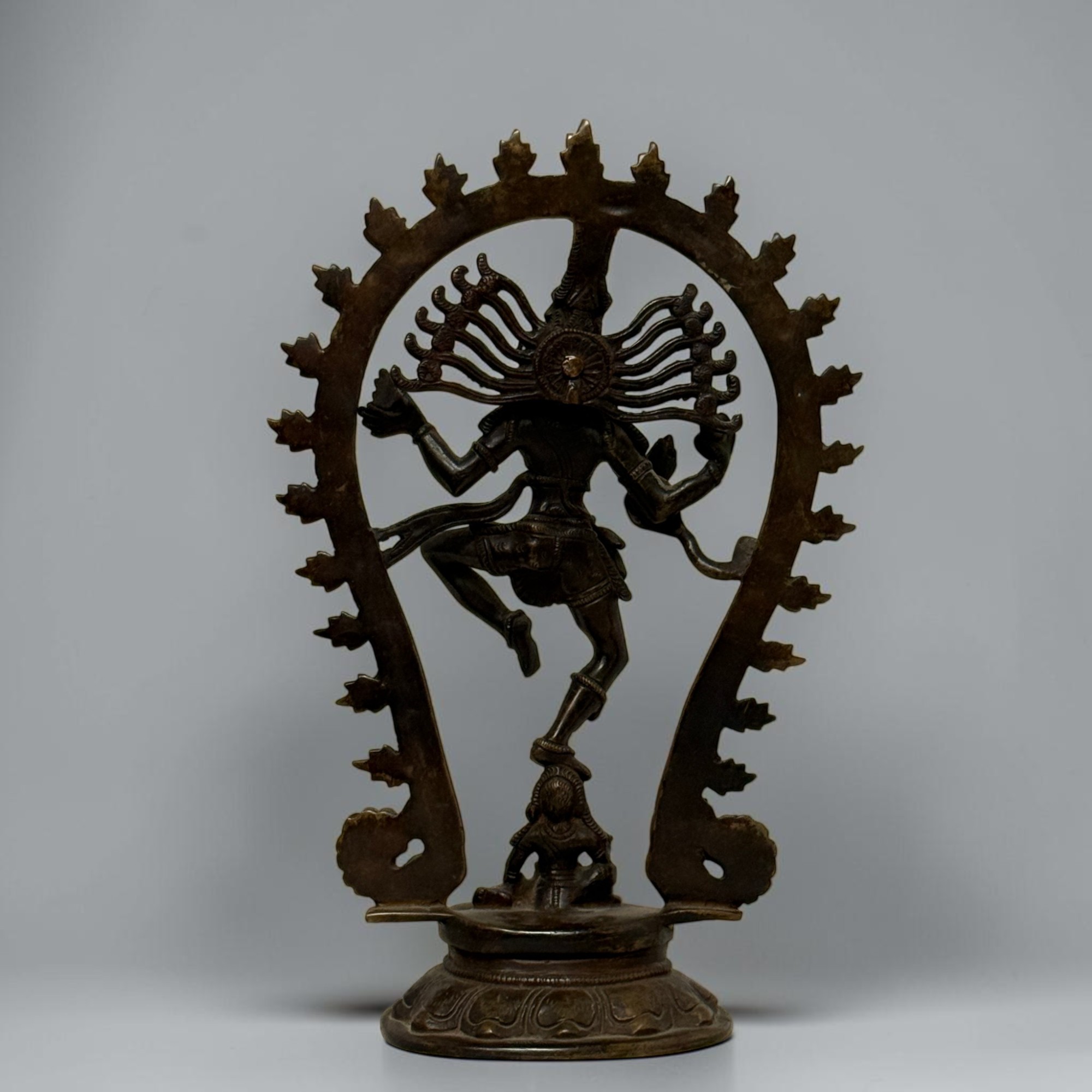 Dancing Shiva Figur Bronze Indien, Nataraja Statue 30 cm, Vintage Skulptur