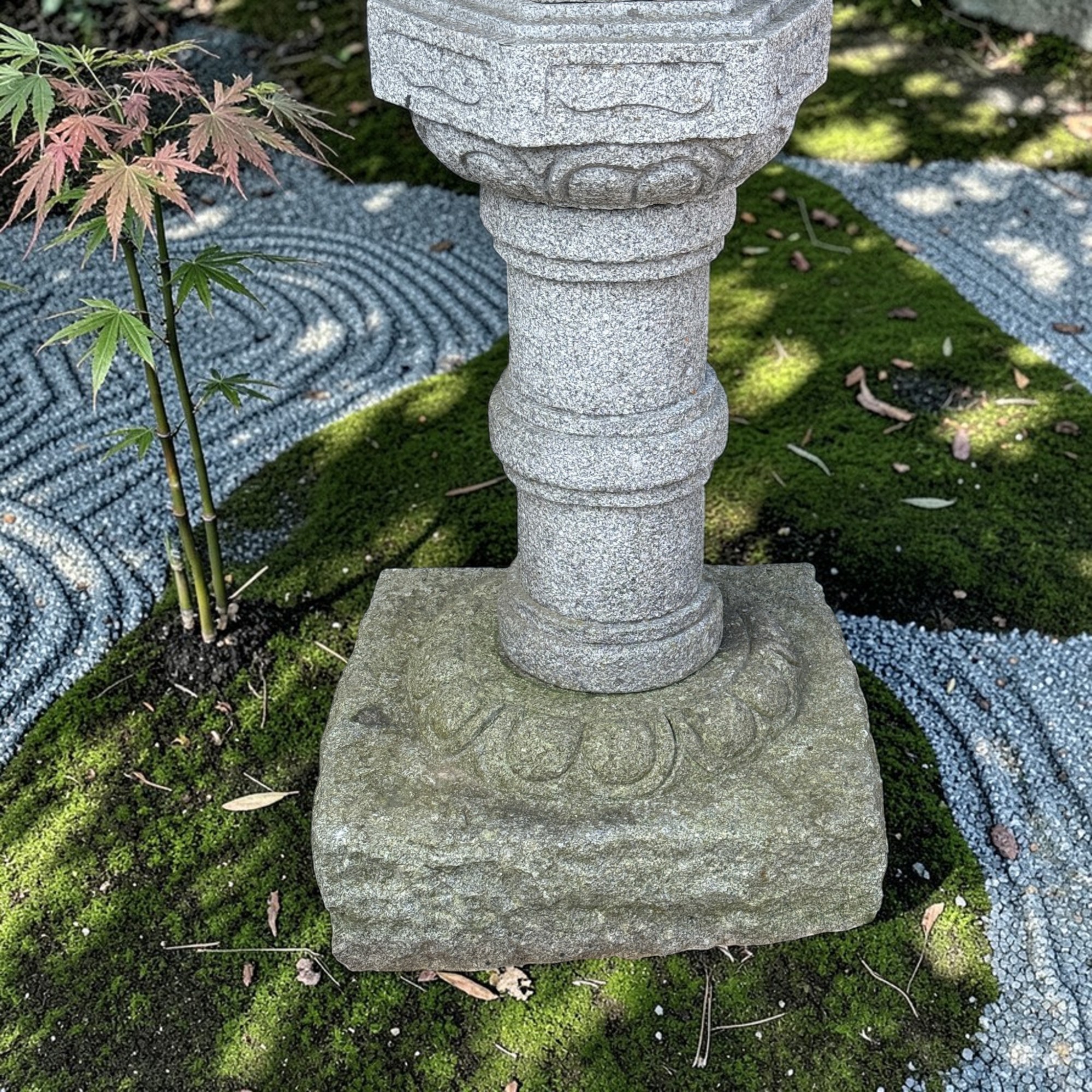 Japan Garten Pagode Steinlaterne aus Granitstein 158 cm groß