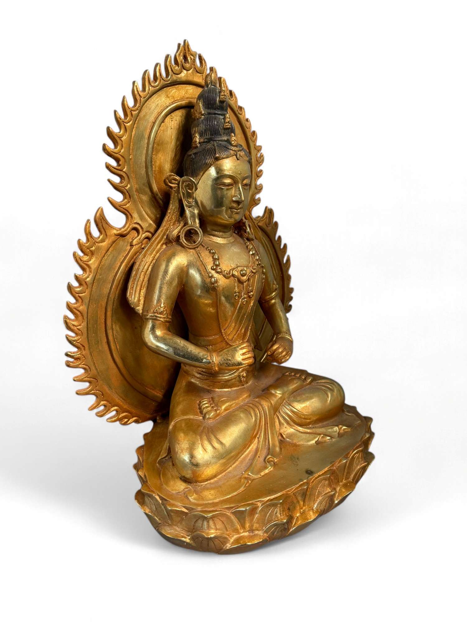Bodhisattva Figur Bronze China Skulptur 43 cm groß