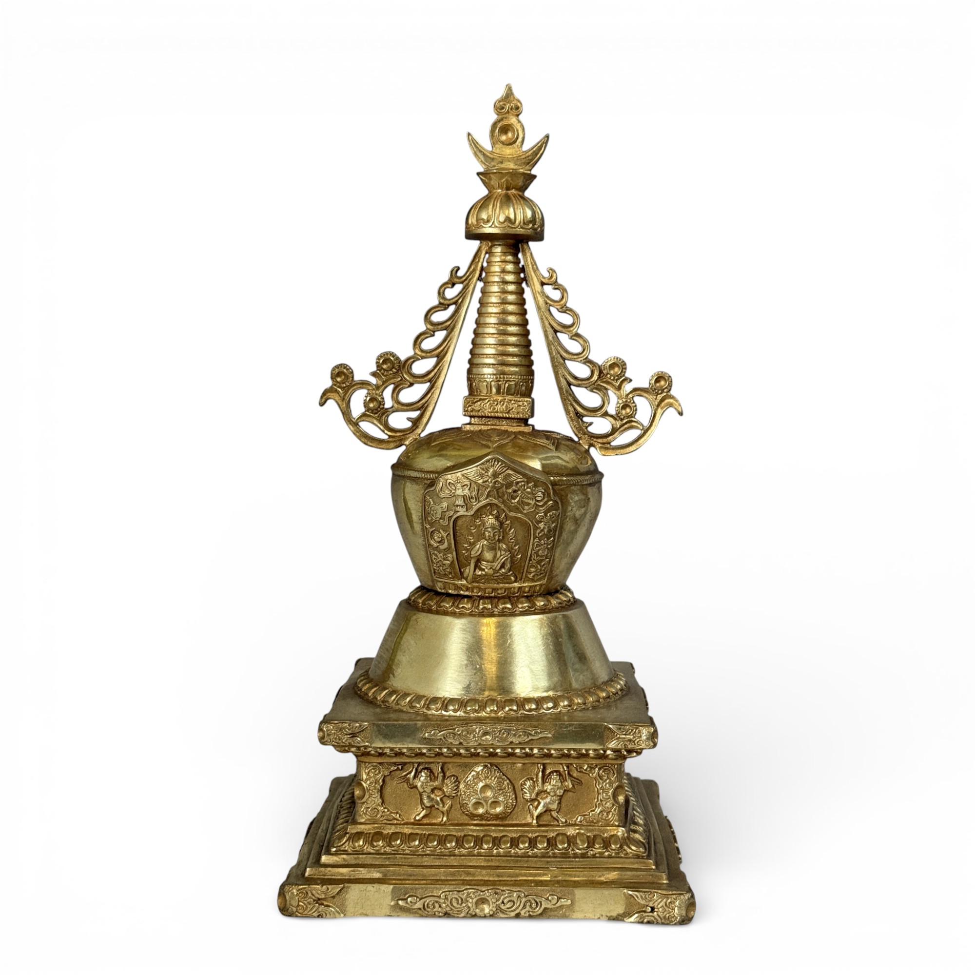 Buddhistische Stupa Buddha Pagode aus Bronze