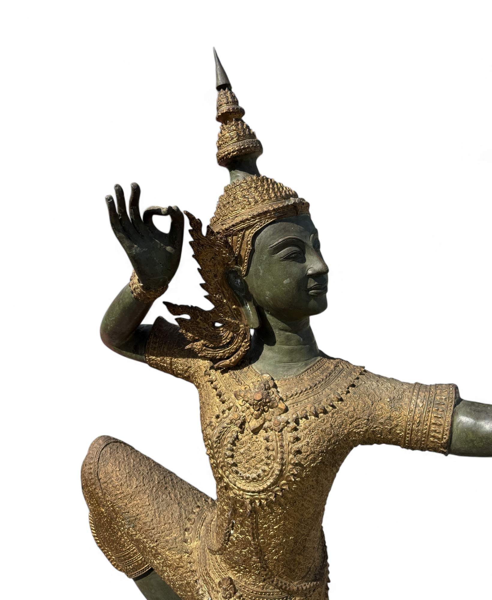 Thailändische Rama Bronze Statue Avatur Vishnus 170 cm groß
