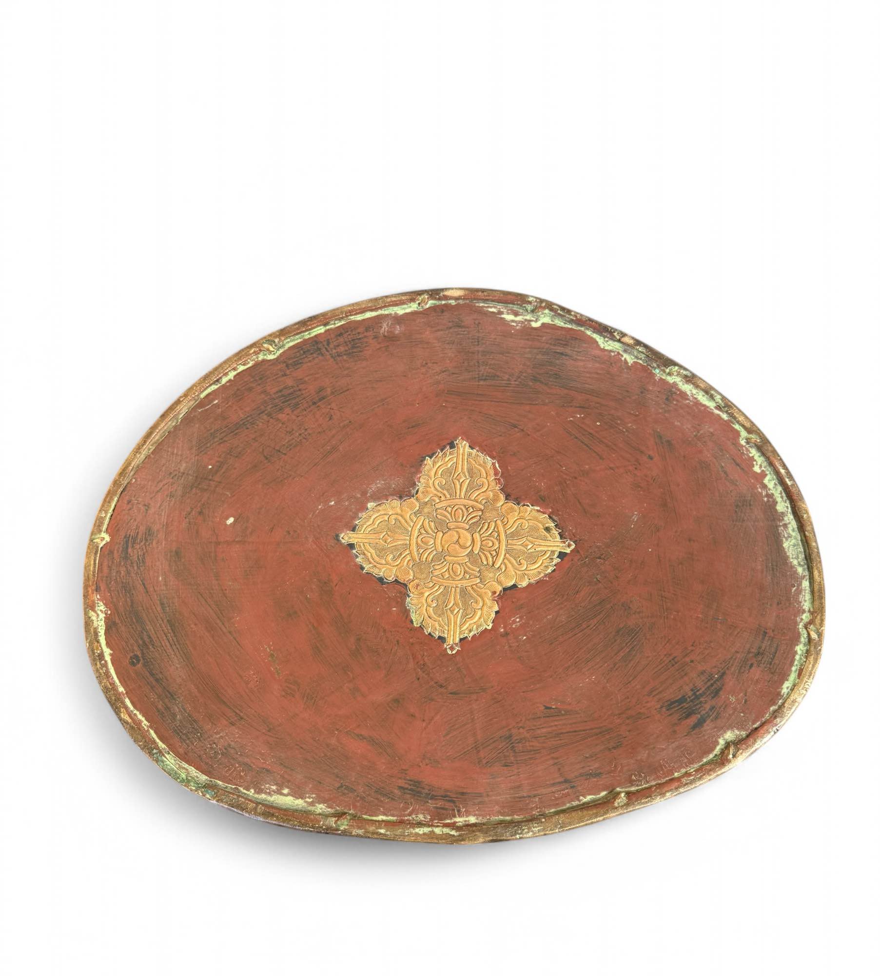 Vergoldete Manjsuhri Statue Bodhisattva mit Rubin & Türkis