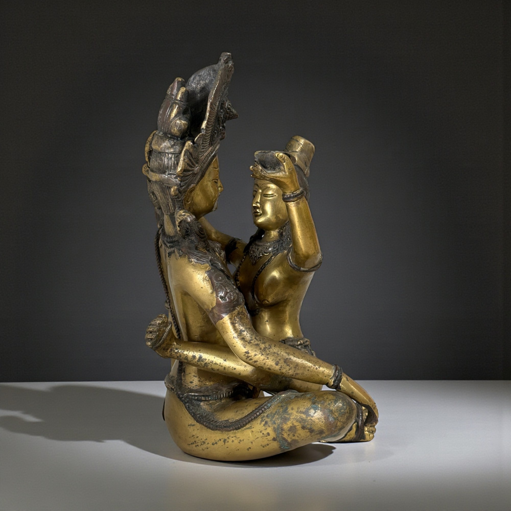 Yabyum Buddha Figur Bronze – tantrische Skulptur - 27 cm groß