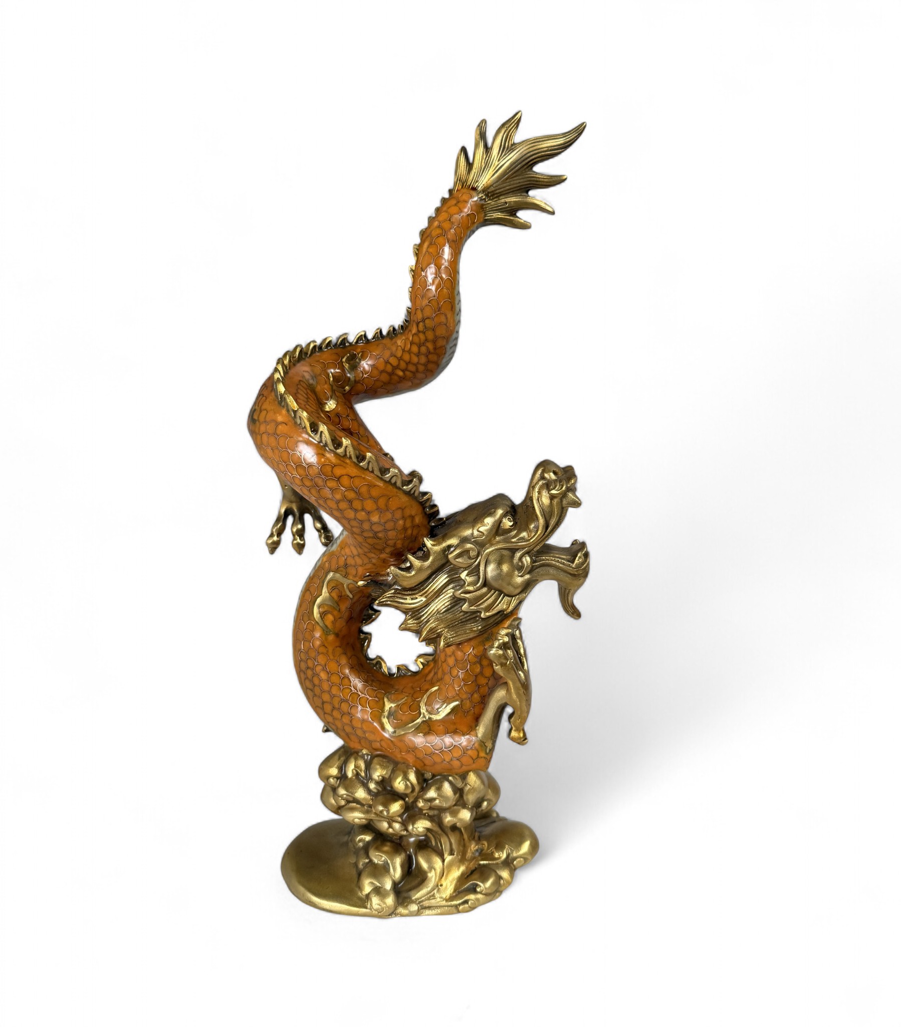 China Drachen Skulptur aus Bronze / Cloisonne