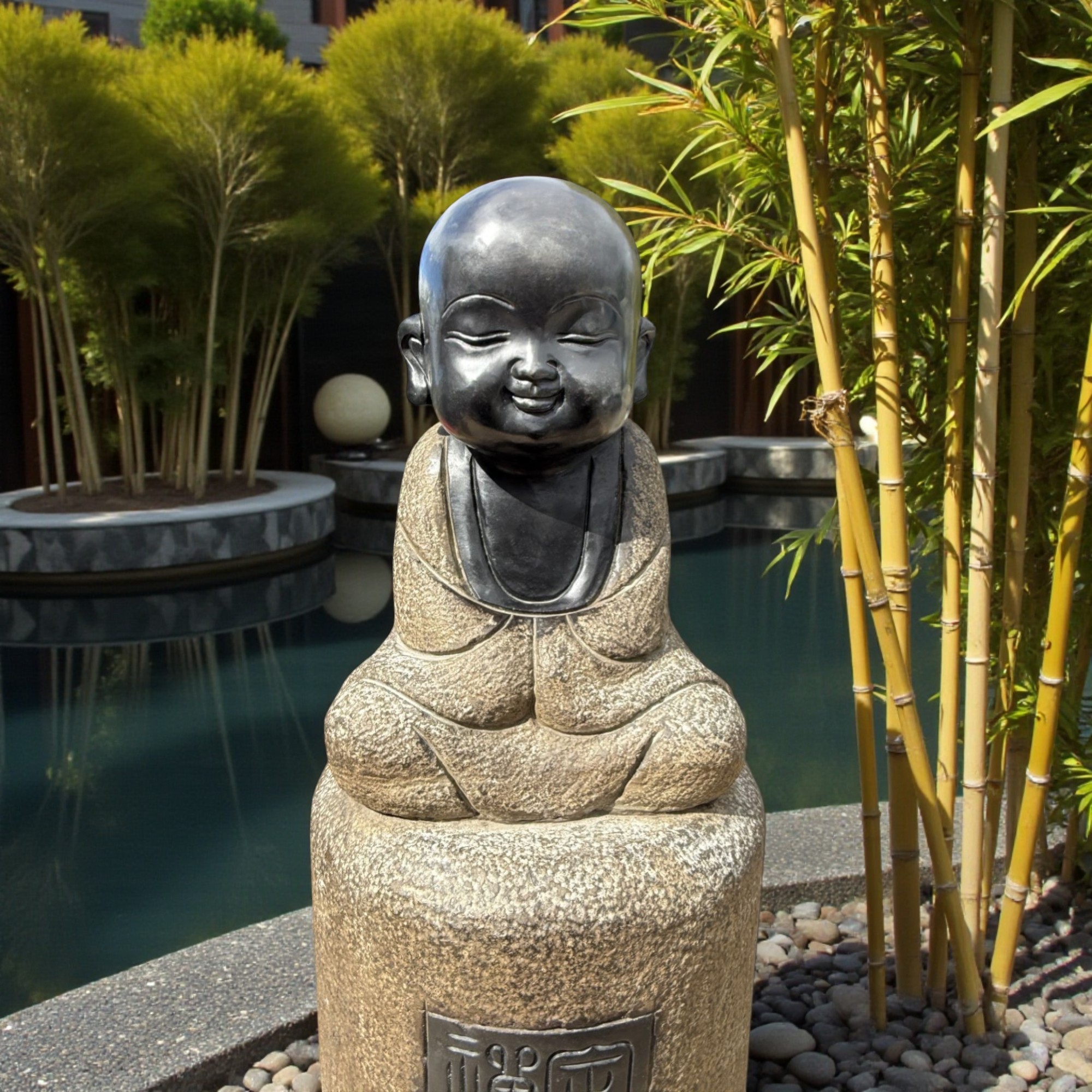 Zen Mönch Garten Figur China 62 cm groß
