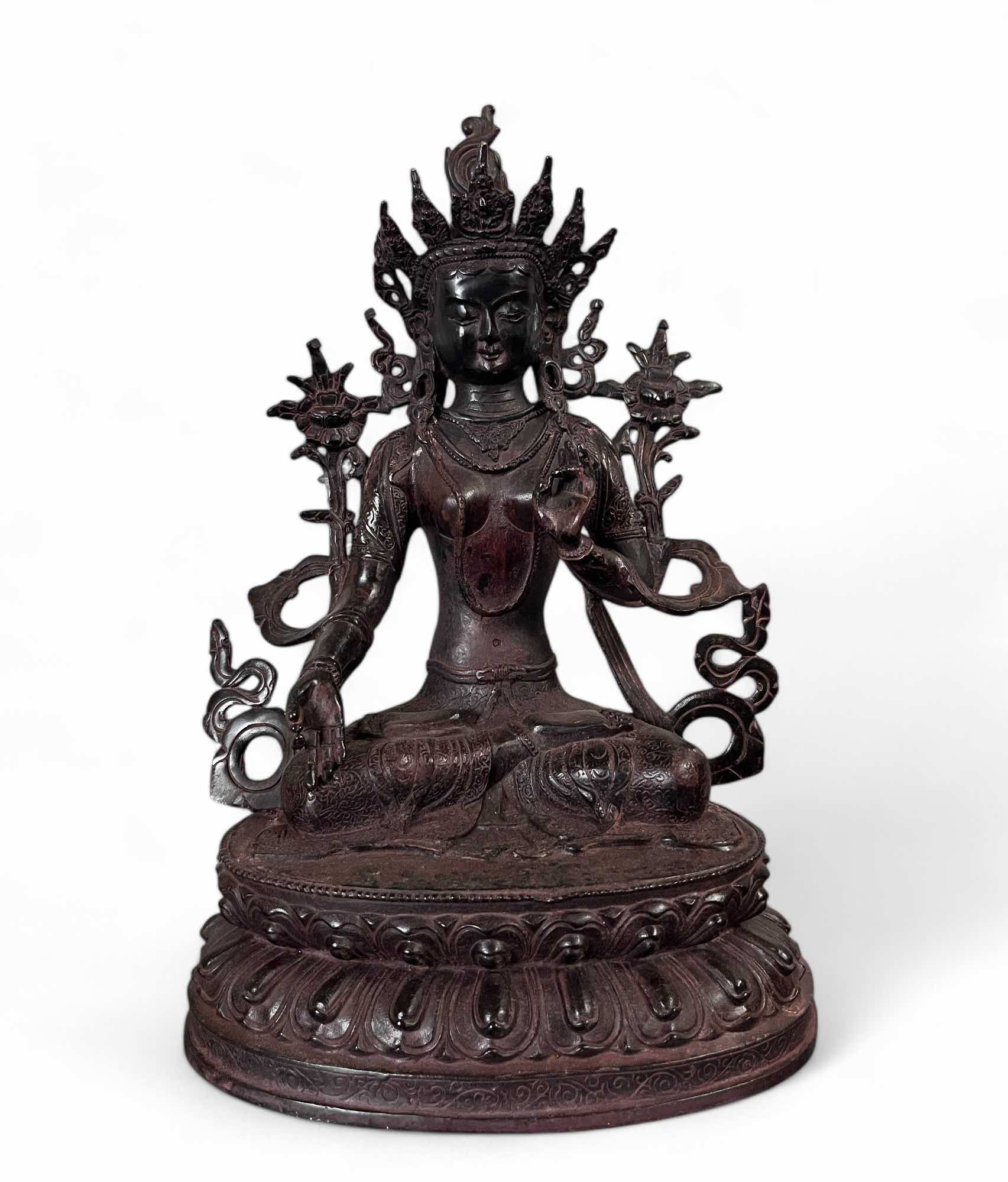 Weiße Tara Buddha Figur Bronze - Bodhisattva