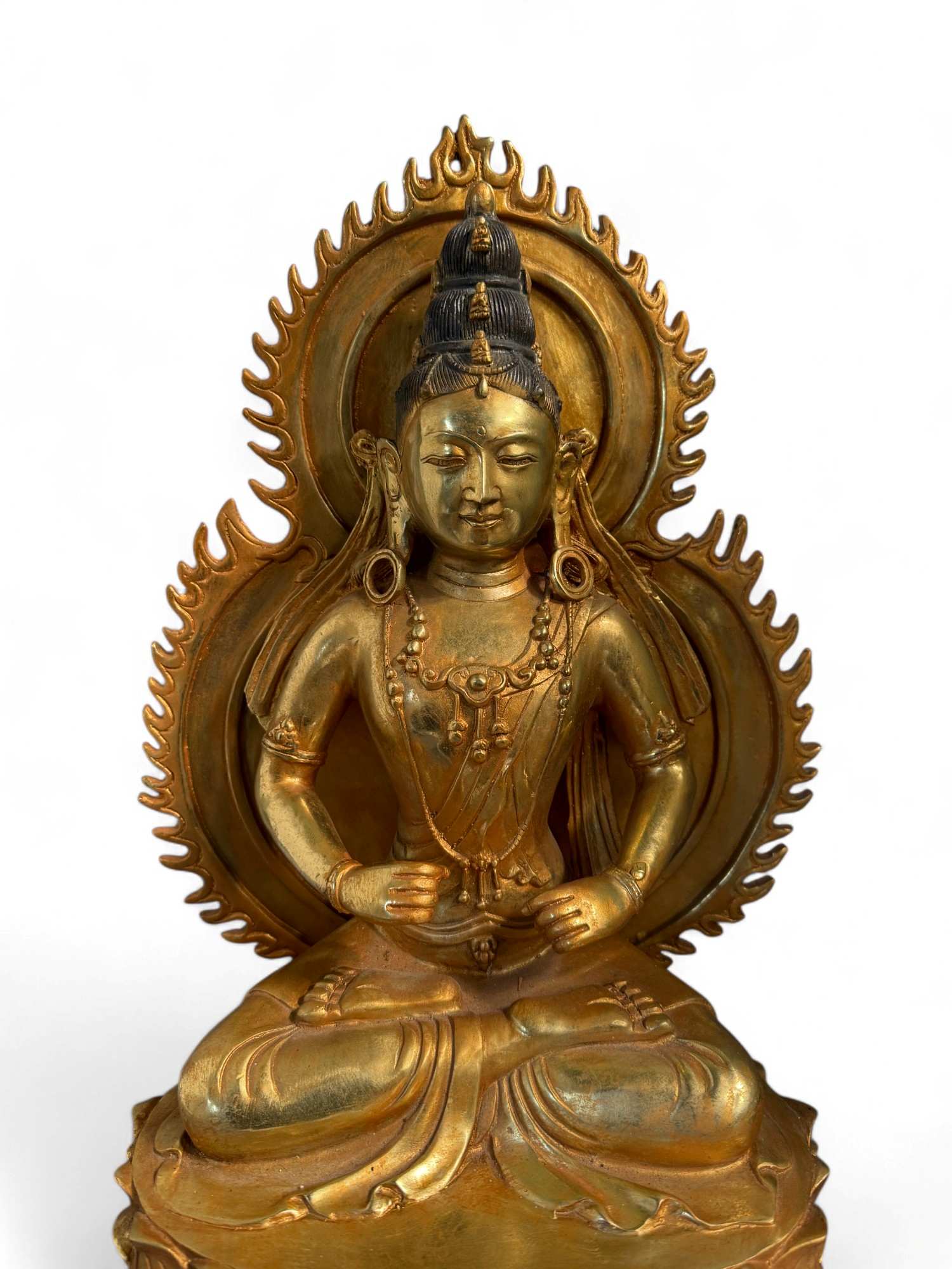 Bodhisattva Figur Bronze China Skulptur 43 cm groß