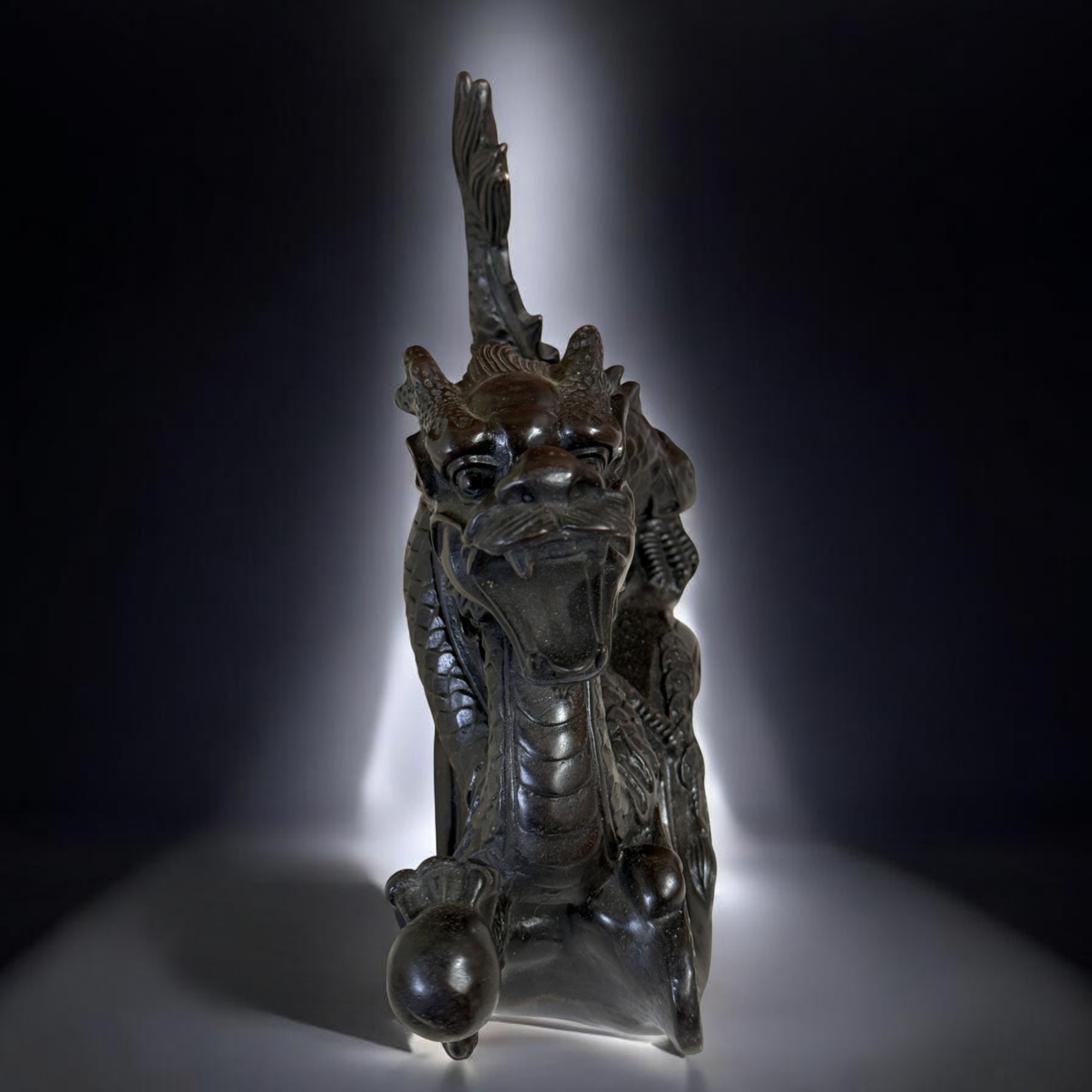 Chinesischer Drache Bronze Figur - Fengshui Skulptur 25 cm