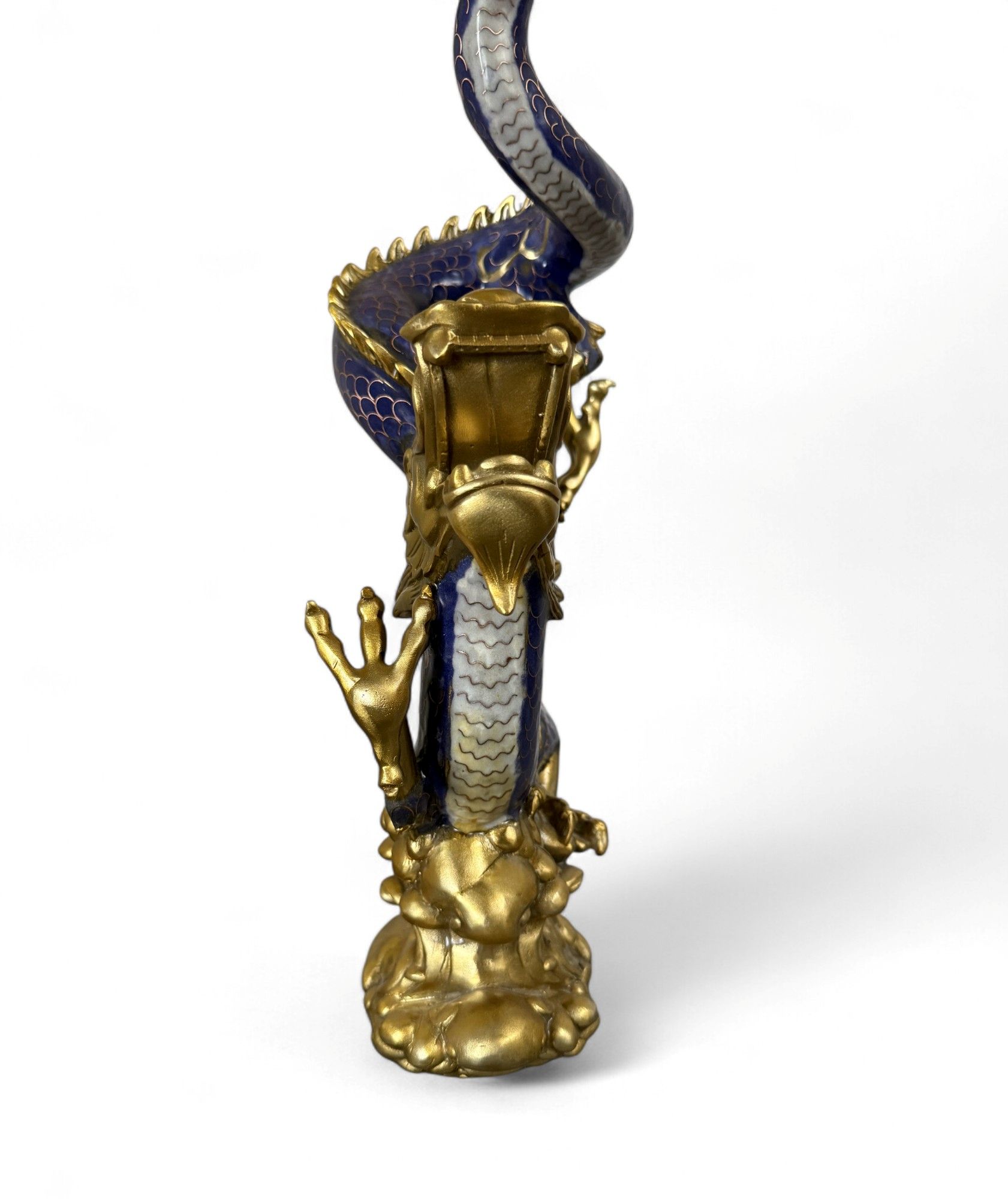 China Drachen Skulptur Bronze Figur Cloisonne 40 cm