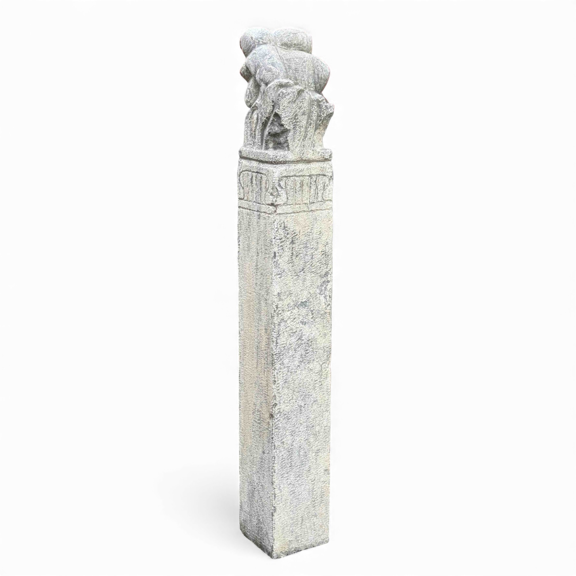 Chinesische Gartenpagode mit 2 Affen - 150 cm groß