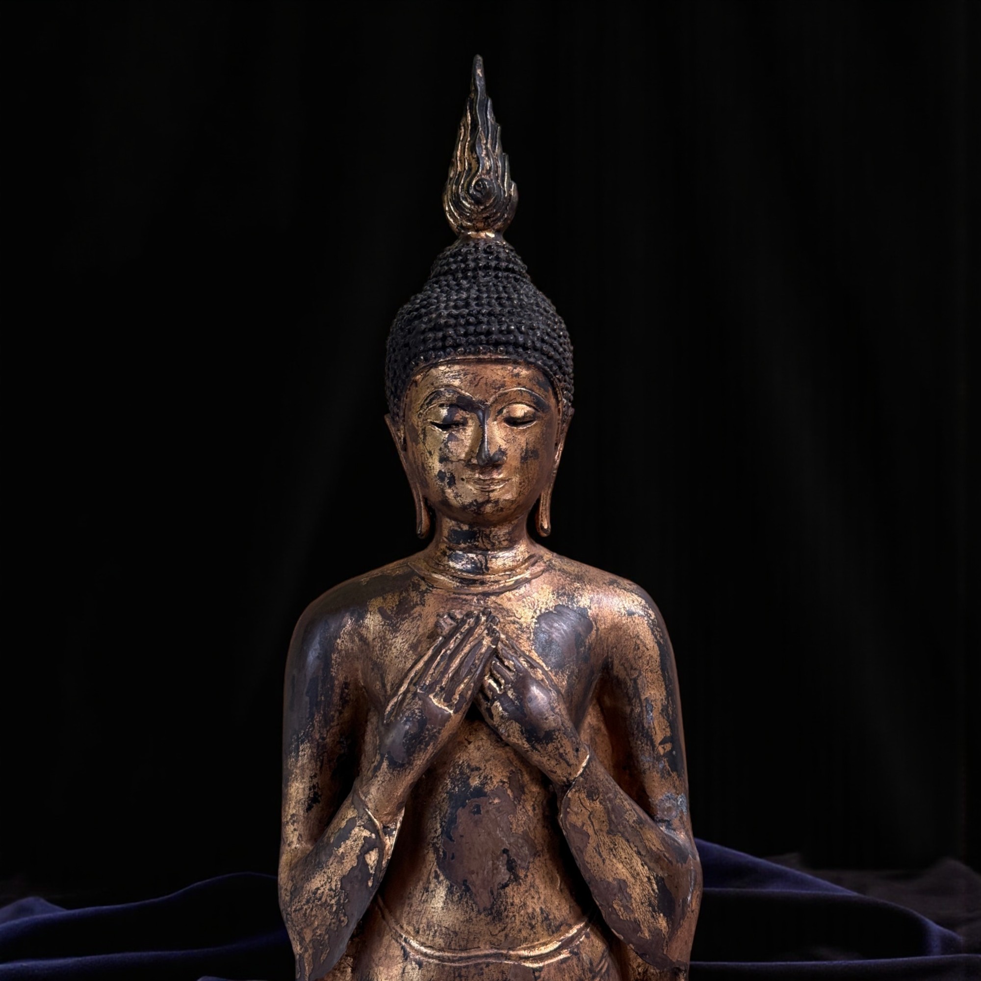 Thailändischer Wochentag Buddha Freitag Bronze Statue 105 cm groß