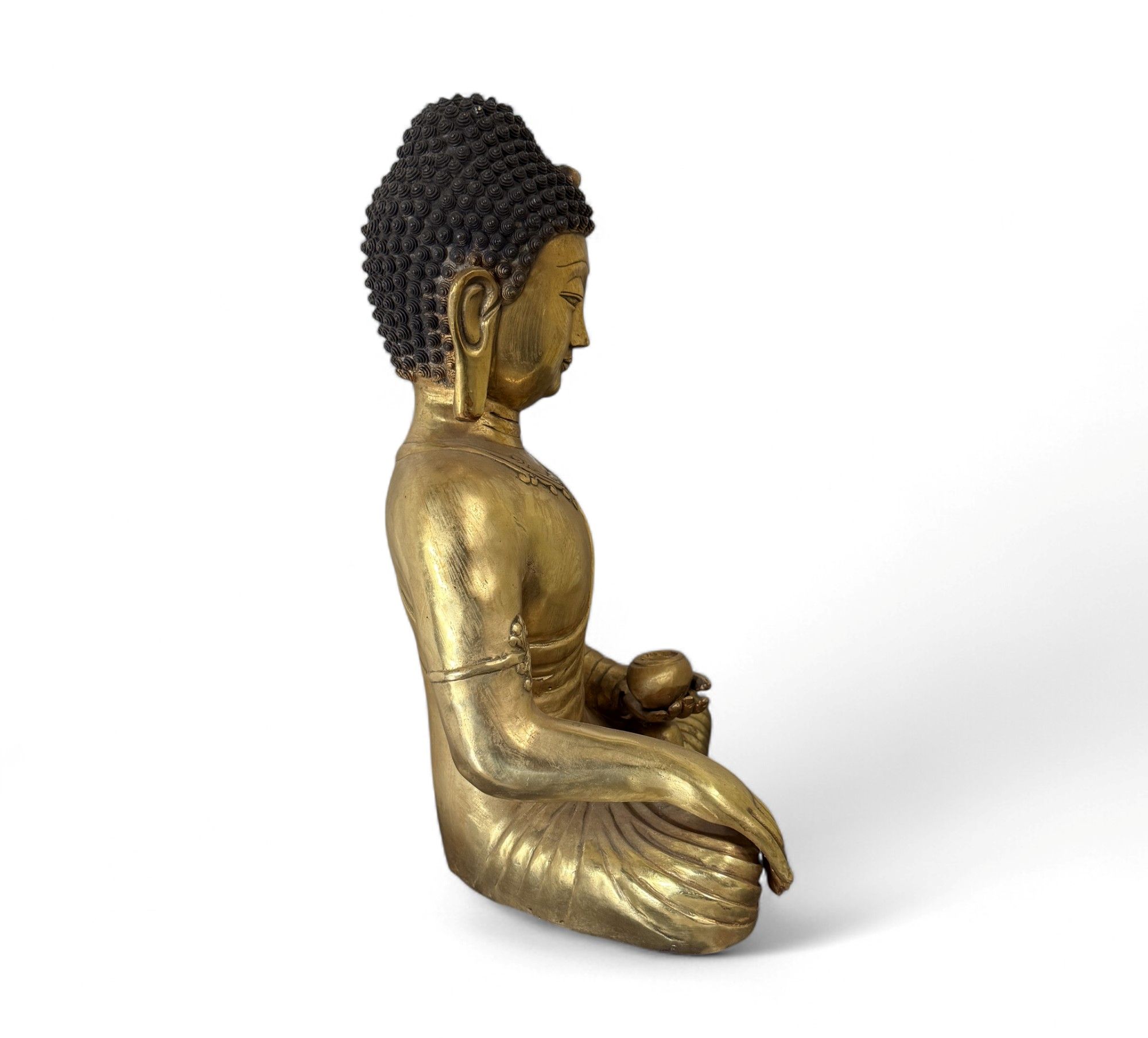 Buddha Figur Bronze Skulptur Siddharta Gautama Statue 43 cm