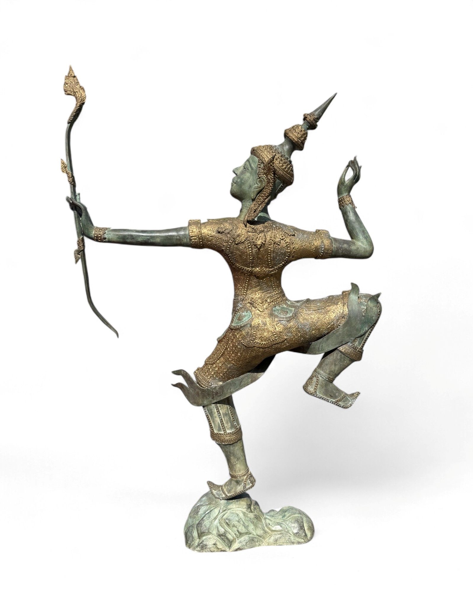 Thailändische Rama Bronze Statue Avatur Vishnus 166 cm groß