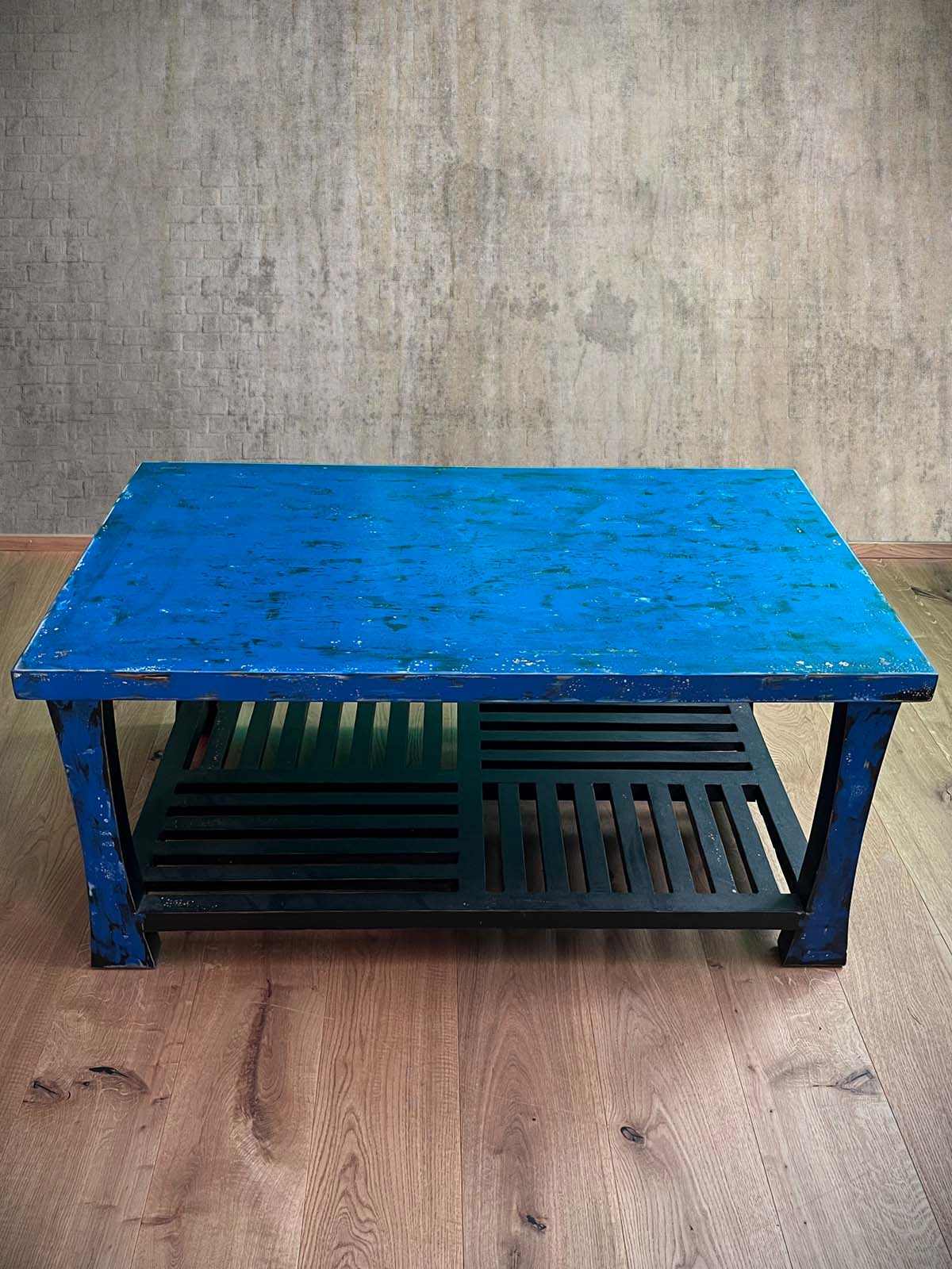 Chinesischer Teetisch Blau Couchtisch Shabby Chic