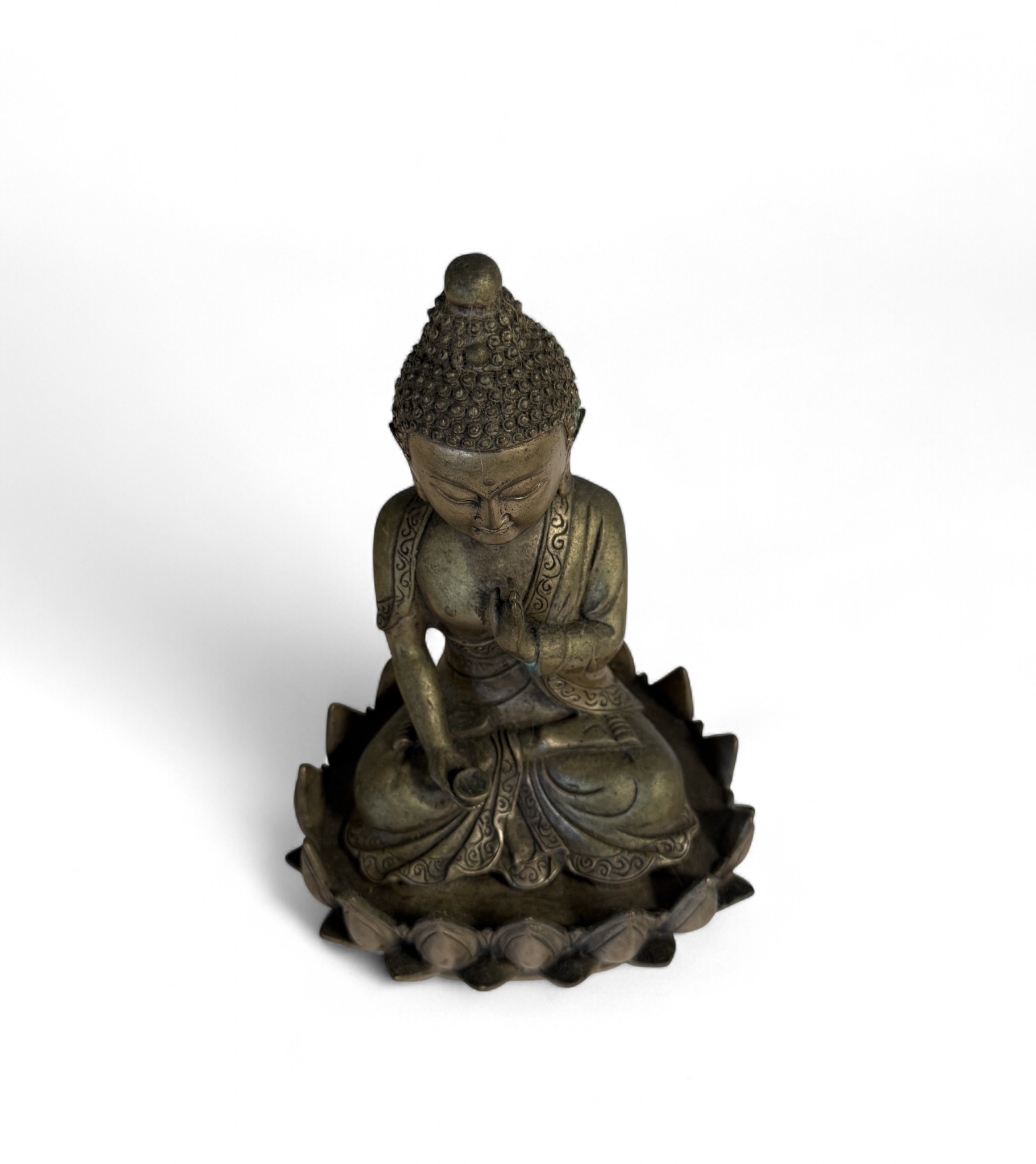 Buddha Figur Bronze 21 cm Tibet/China