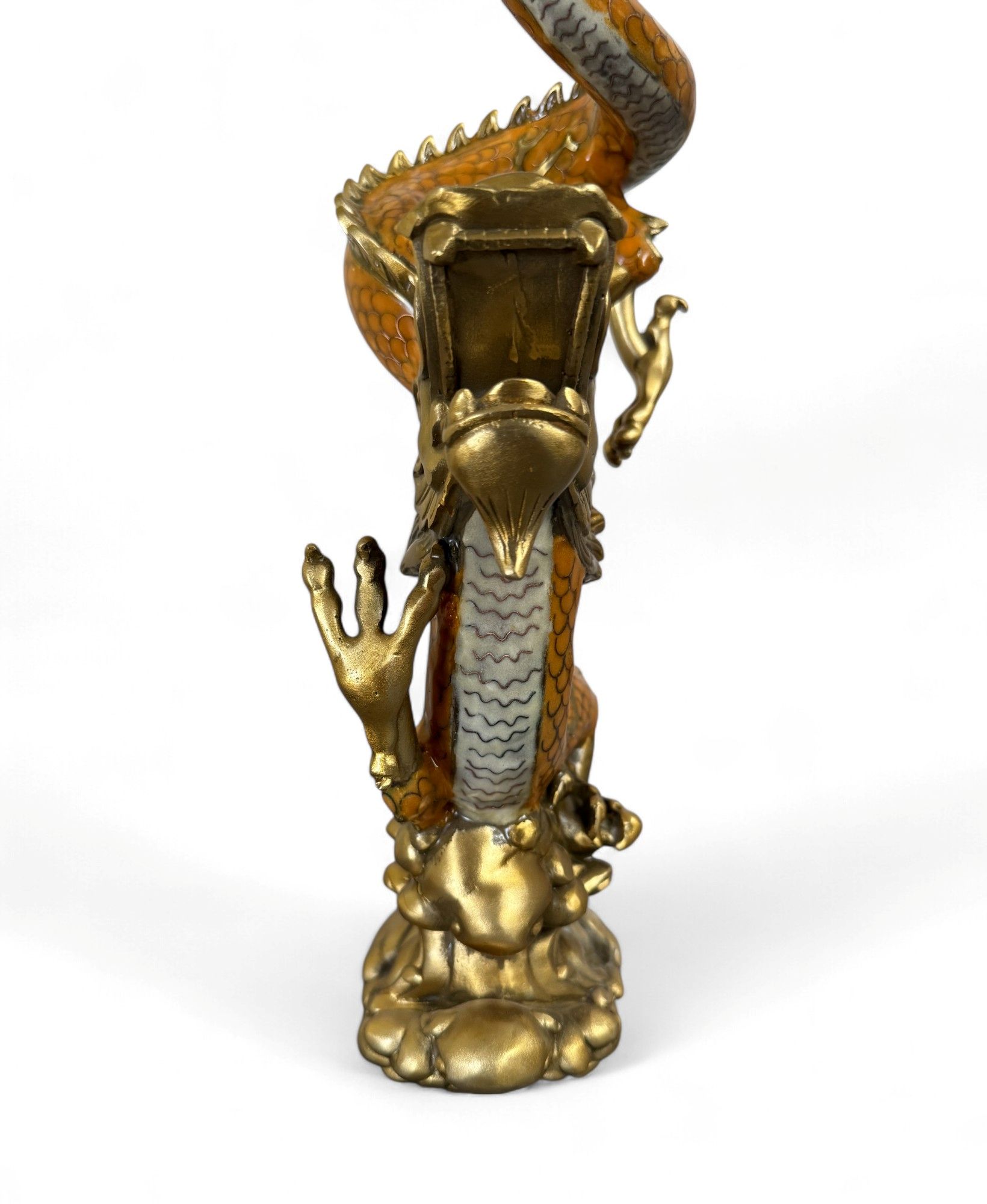 China Drachen Skulptur Bronze Figur Cloisonne 40 cm