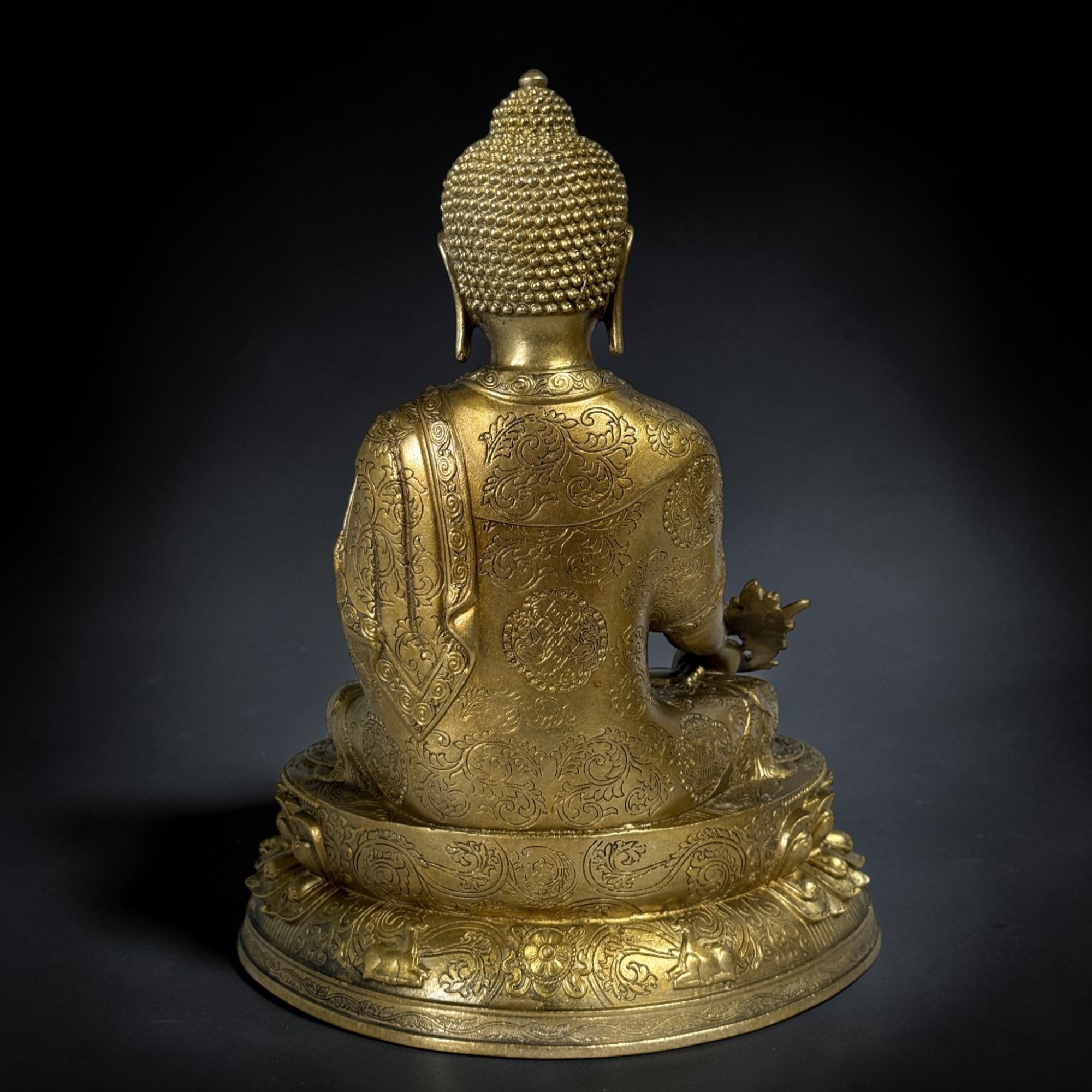 Buddha der Heilung - Bronze Figur aus China 28 cm groß
