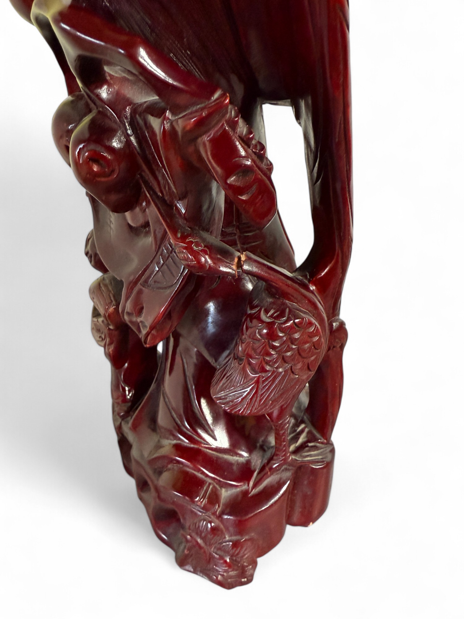 Gott des Langen Lebens China Figur Shou Holz Schnitzerei chinesisch Gott des Langen Lebens China Figur Shou Holz Schnitzerei chinesisch