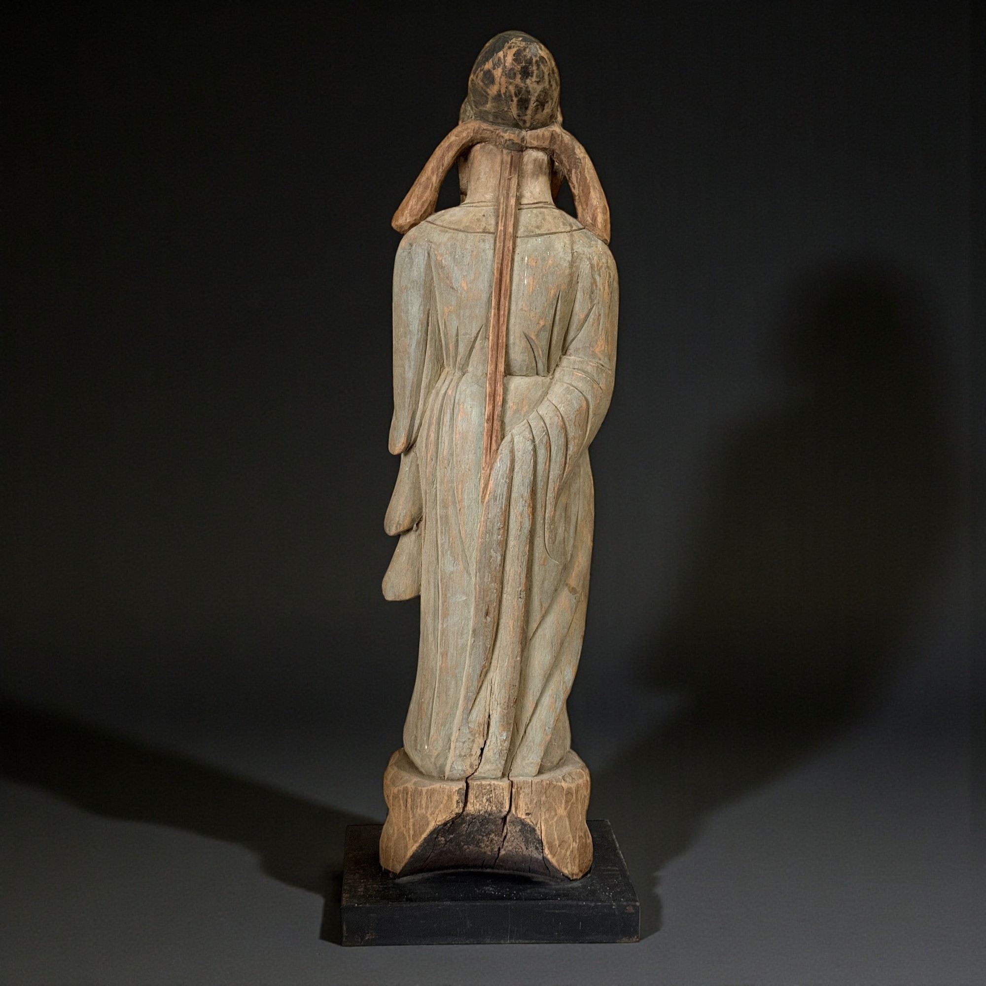 Große Konfuzius Statue aus Holz geschnitzt