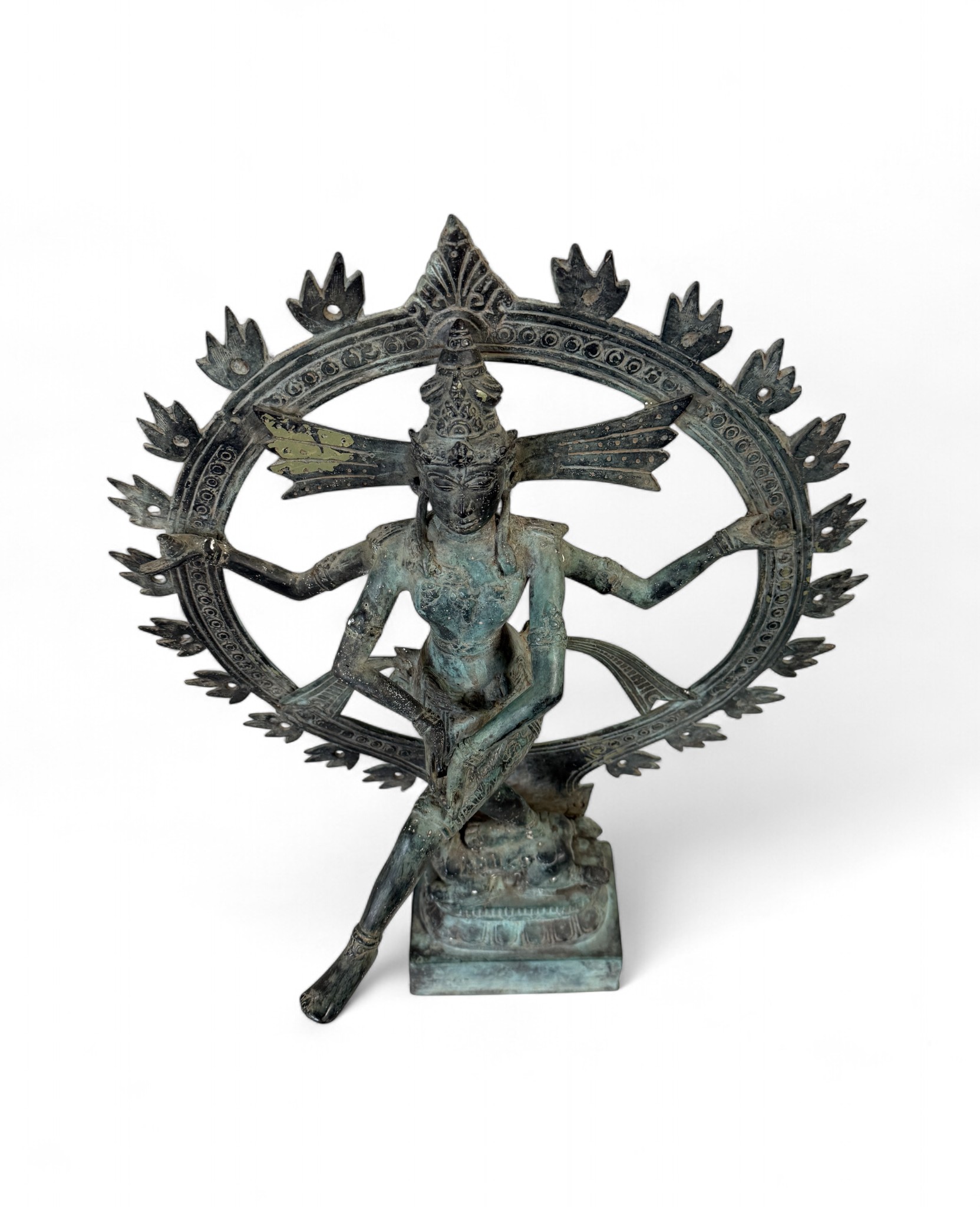 Dancing Shiva Figur Bronze Indonesien Skulptur - alt