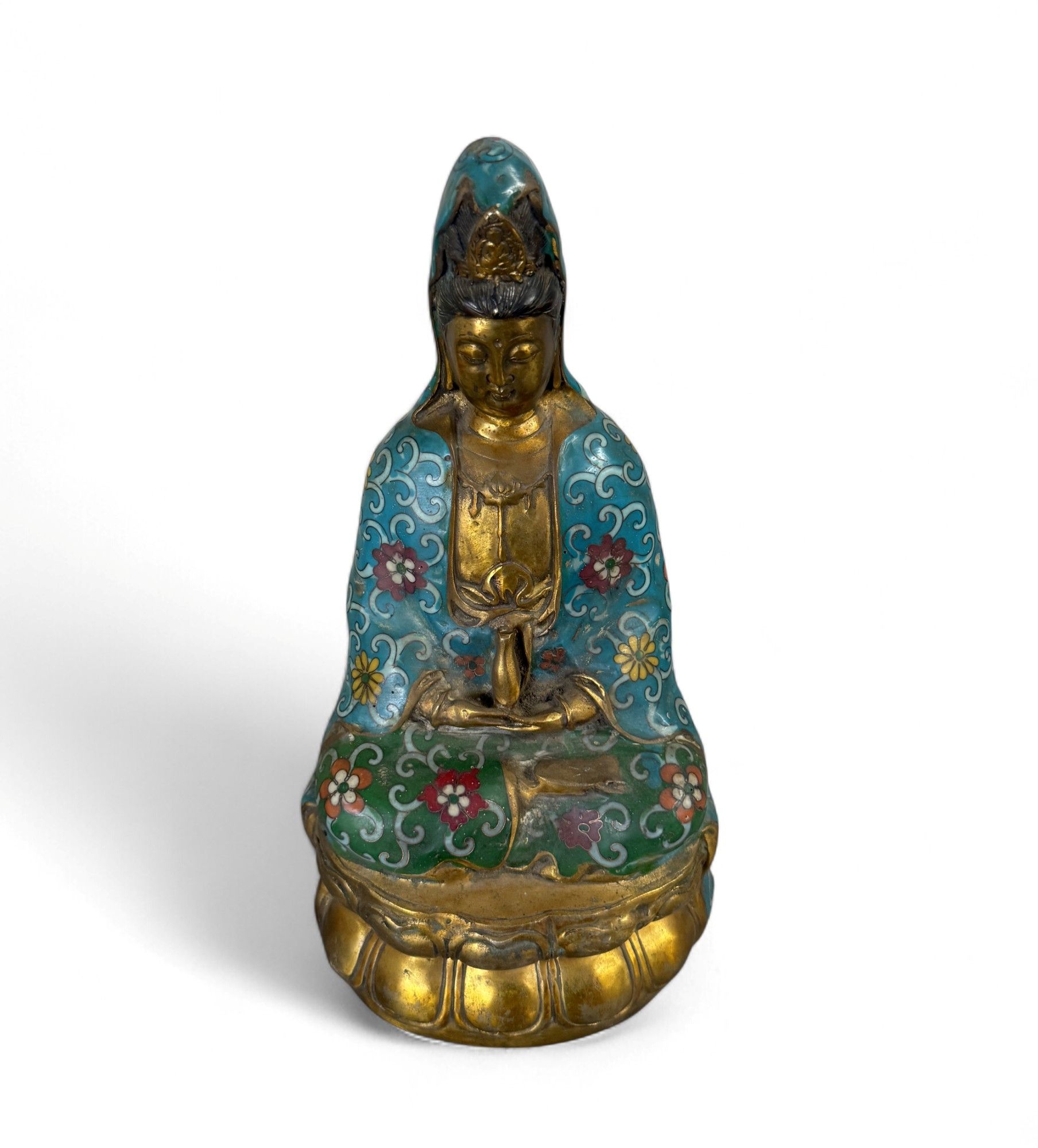 Guanyin Bronze Figur chinesischer Bodhisattva Buddha Skulptur
