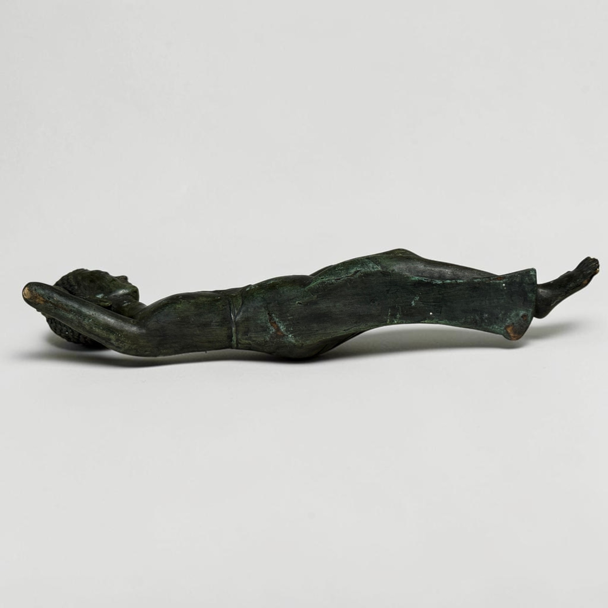 Alter liegender Nirvana Buddha aus Bronze Thailand