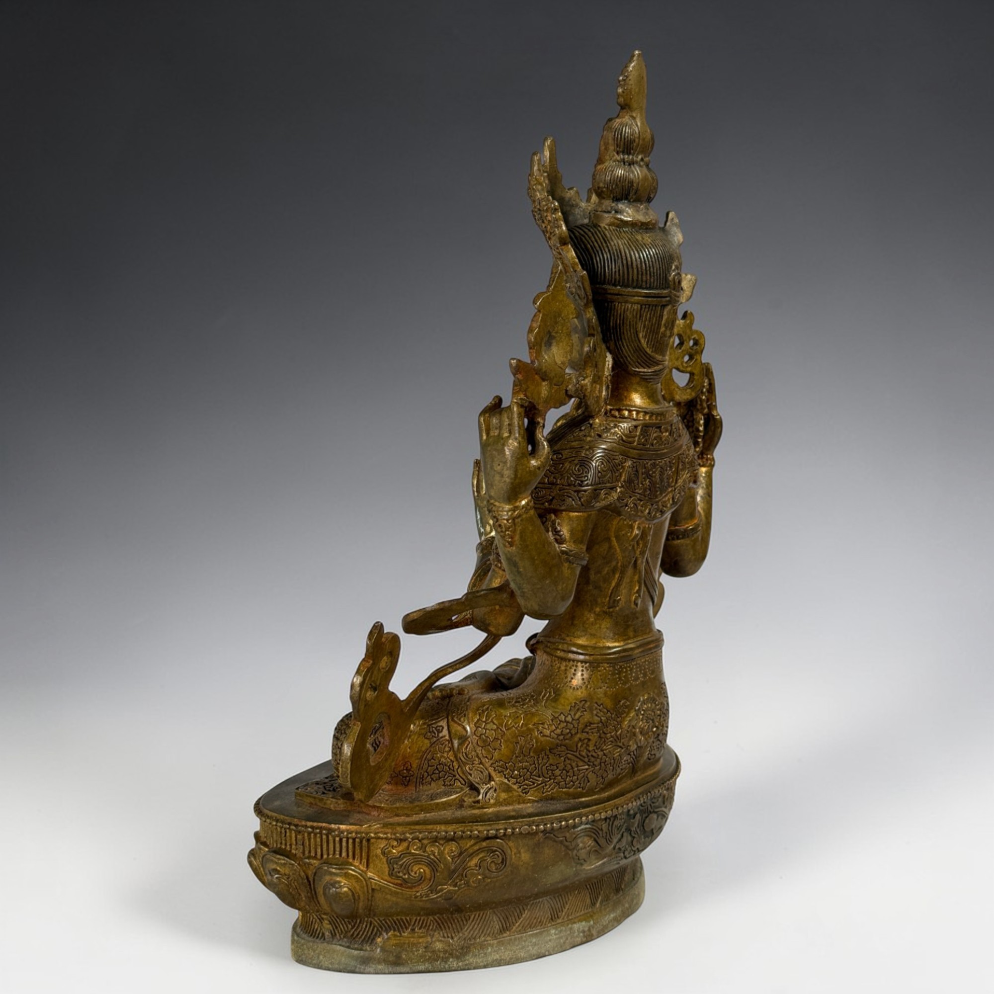 Buddha Figur Bronze Chenrezig Avalokiteshvara - 29 cm groß