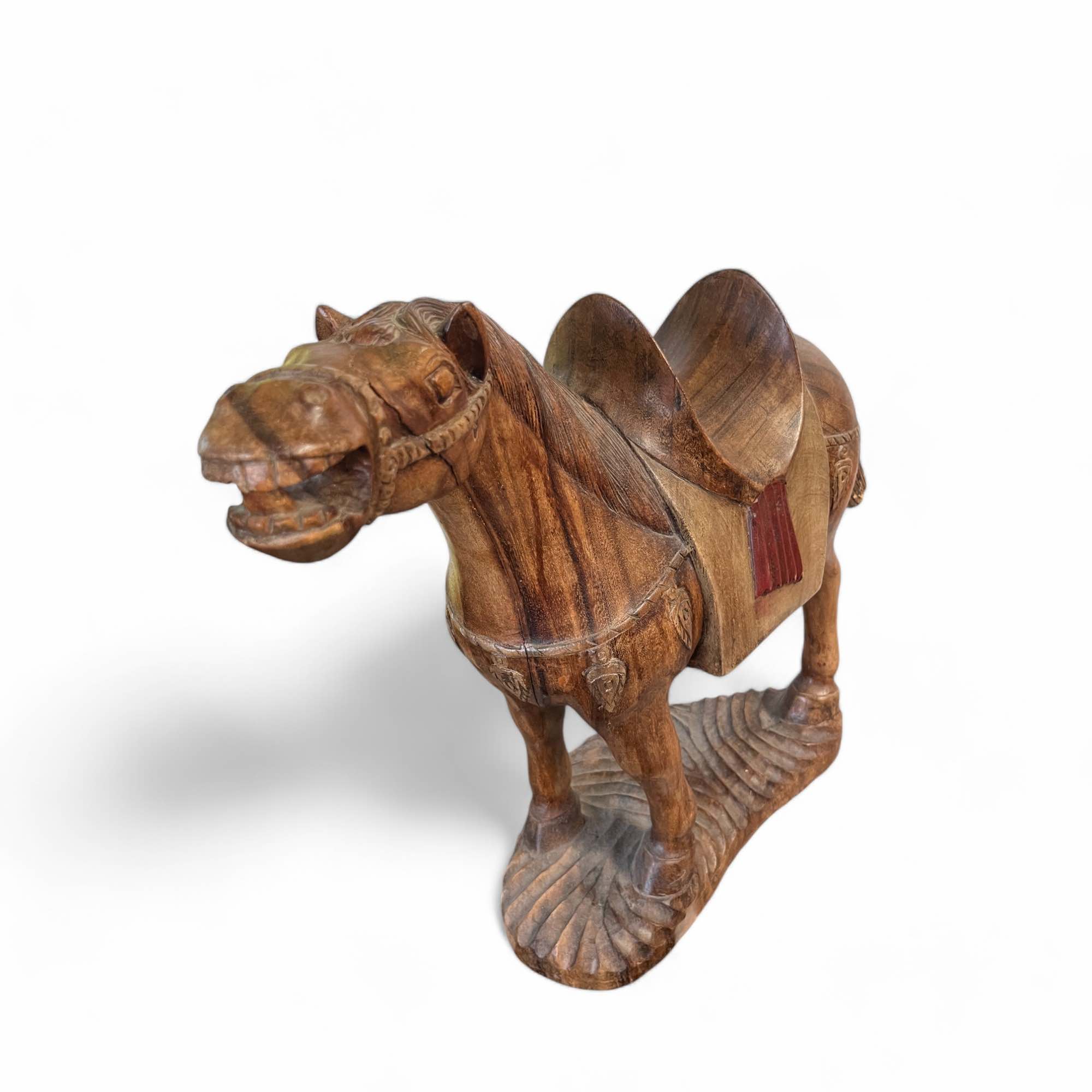 Chinesisches Tang Pferd Holz Skulptur 56 cm groß - Unikat