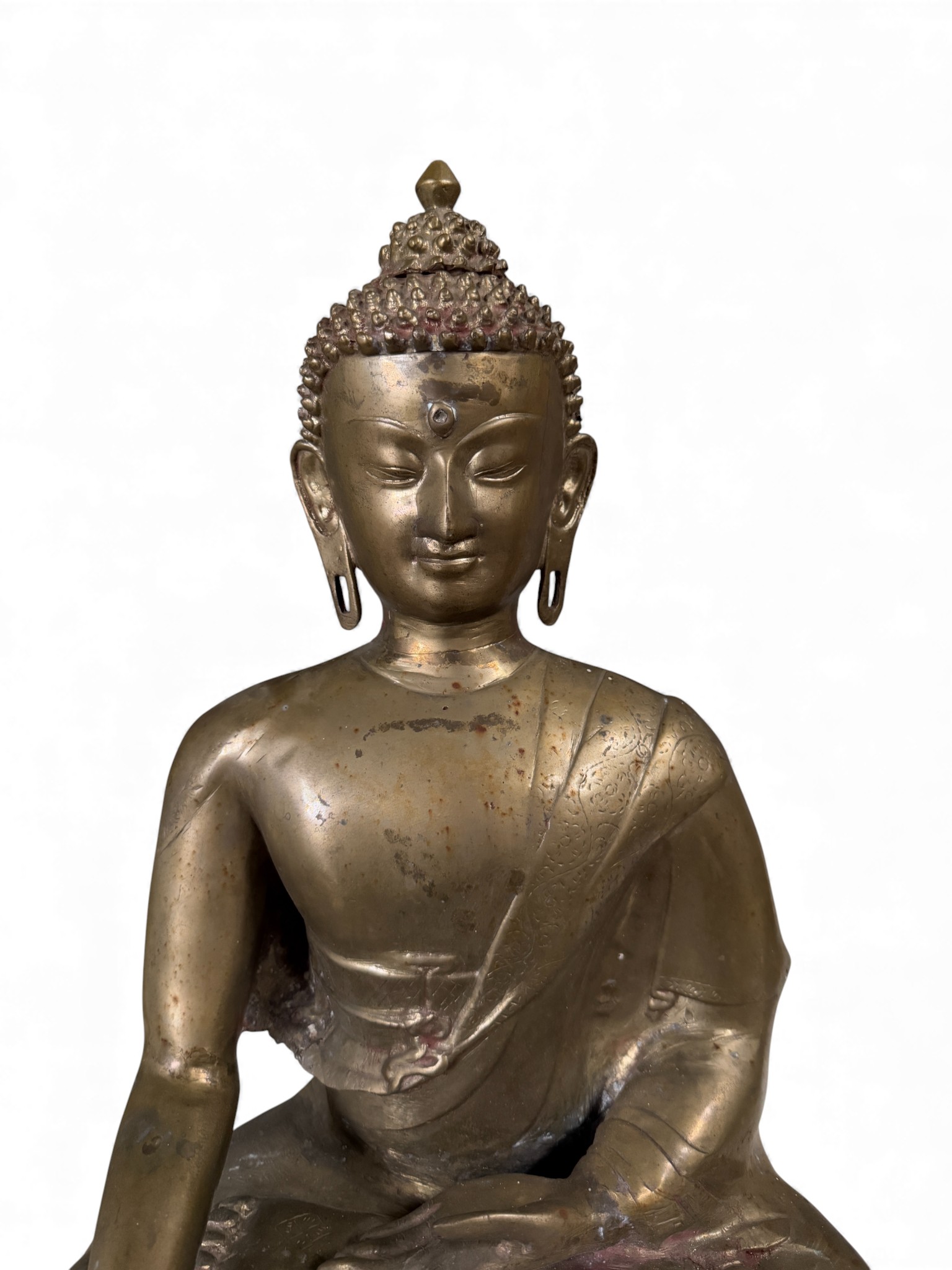 Großer Shakyamuni Buddha Bronze – Tibet Indien – 53 cm
