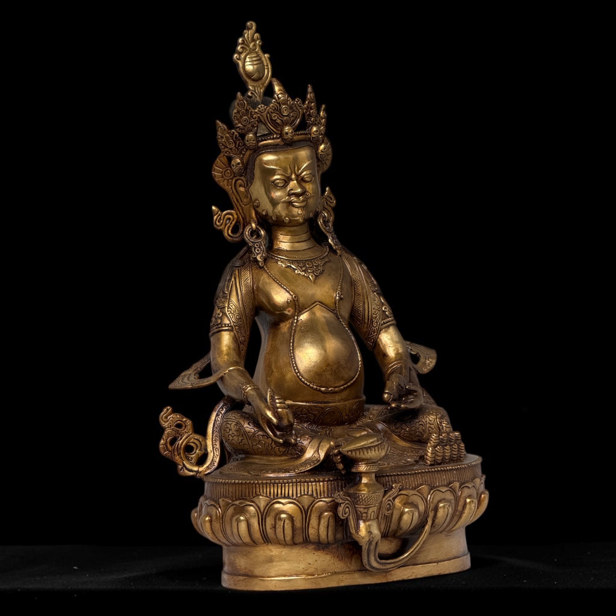 Kubera Bronze Statue - Reichtumsgott - 50 cm