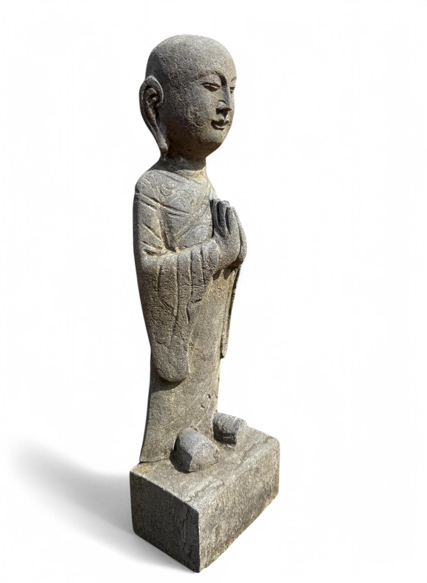 Zen Mönch China Garten Skulptur Naturstein Figur 50 cm groß