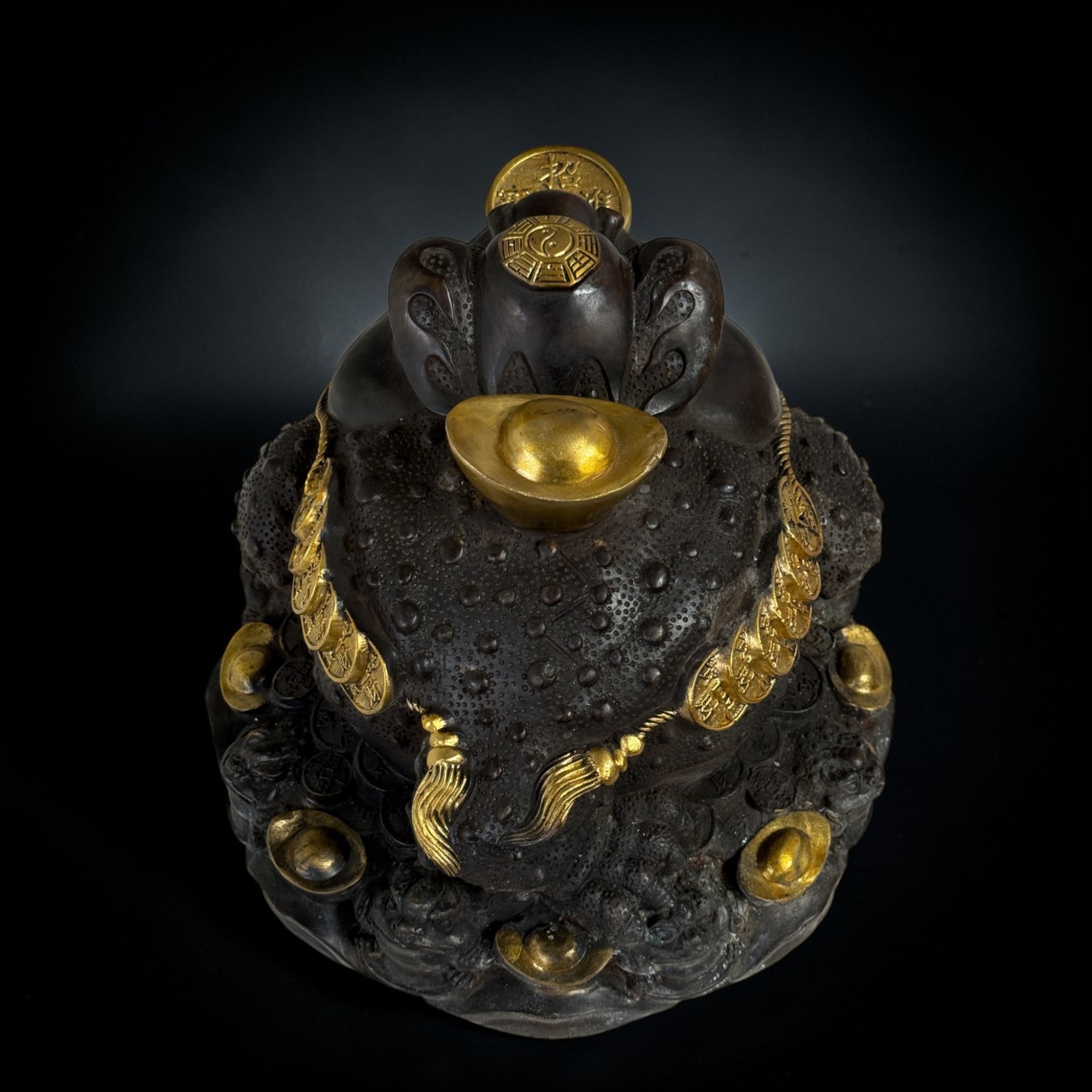 Geldfrosch Bronze – Dreibeinige Geldkröte aus China als Reichtumssymbol