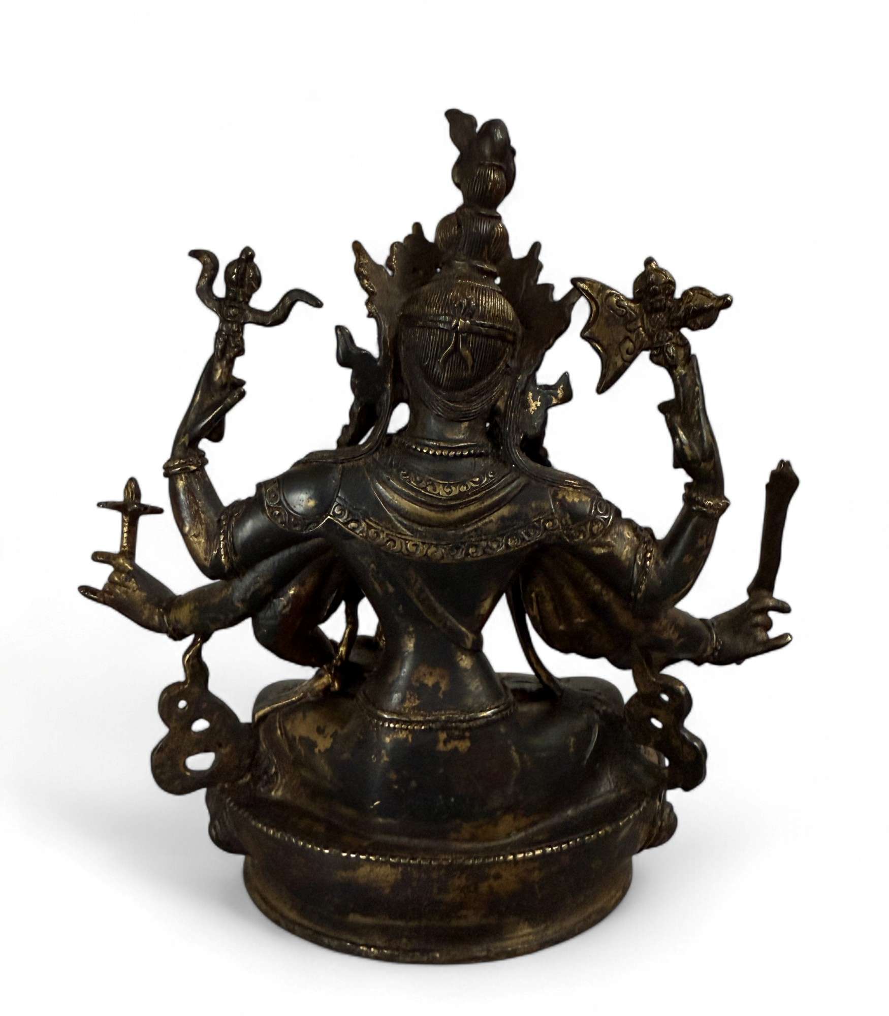 Chenrezig Avalokiteshvara Bronze Figur Tibet 22 cm groß
