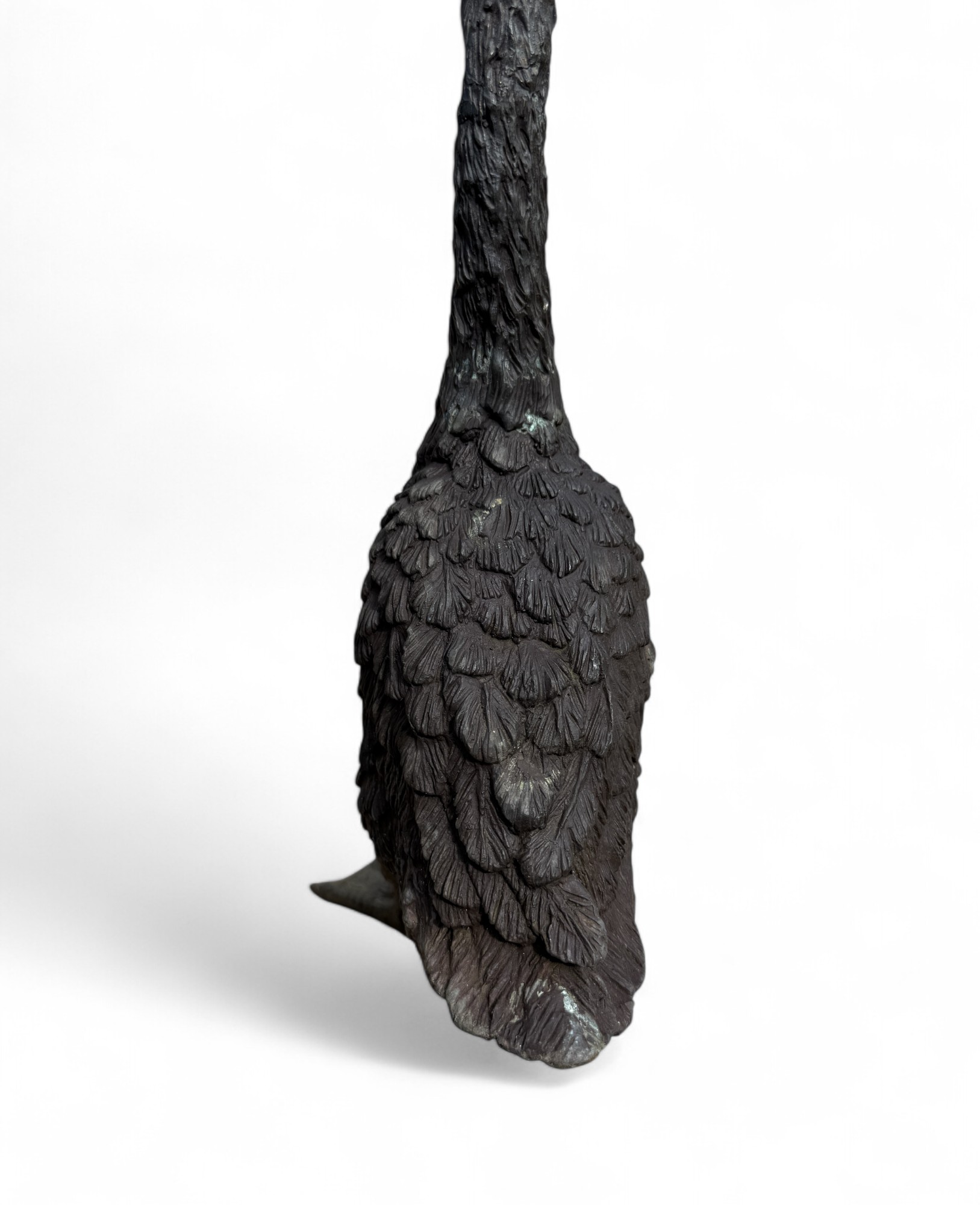 Bronze Gans Figur – Asiatische Garten Skulptur ca. 50 Jahre alt