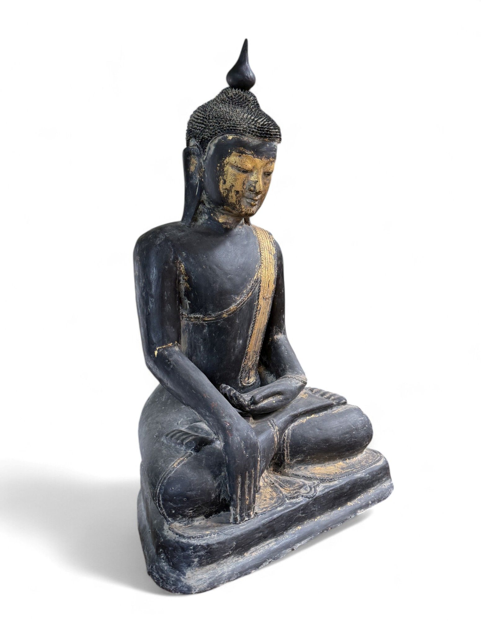 Lacquerware Buddha Statue Burma Skulptur 75 cm groß