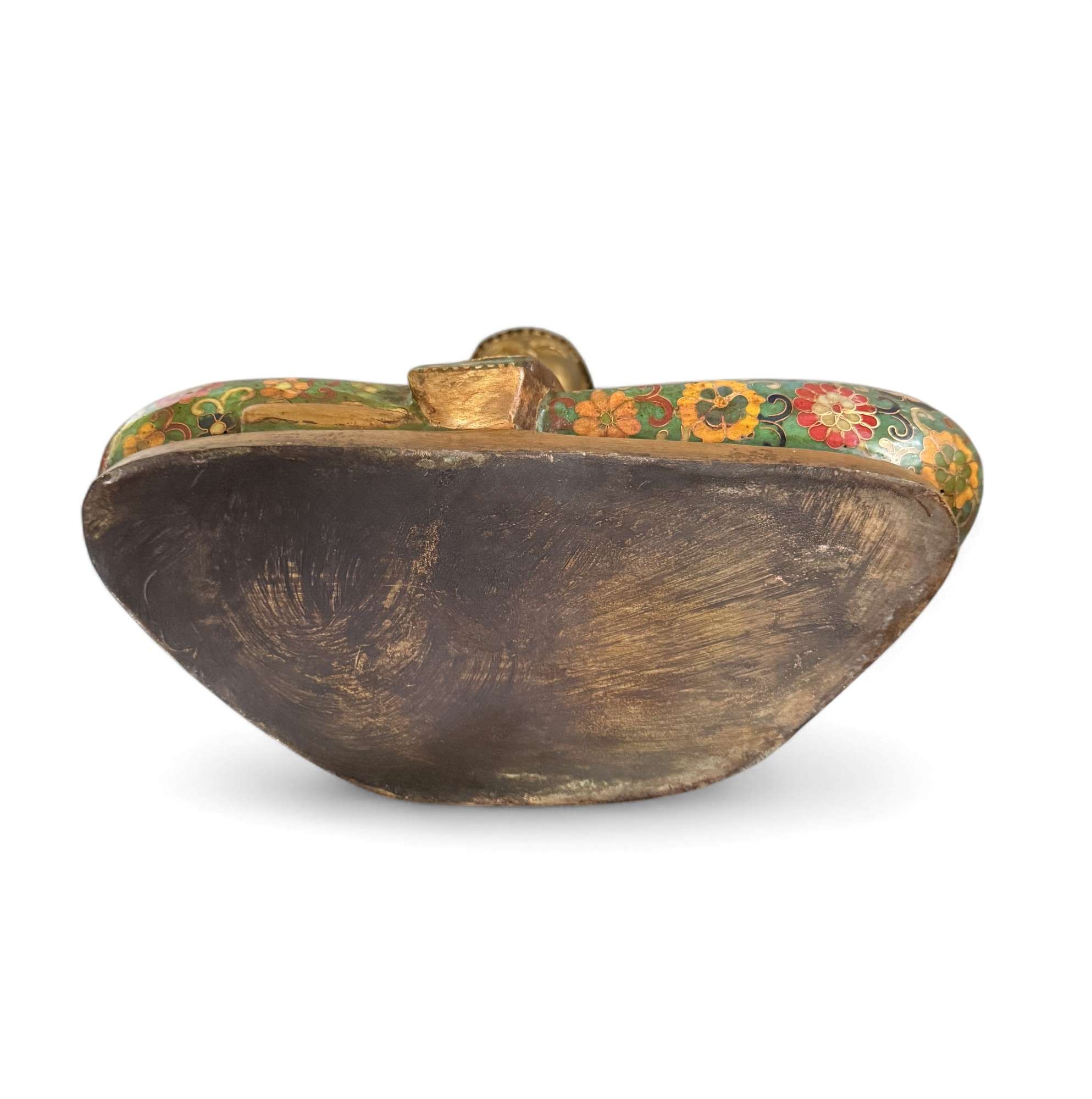 Buddha Figur Bronze China Cloisonne Skulptur 39 cm groß