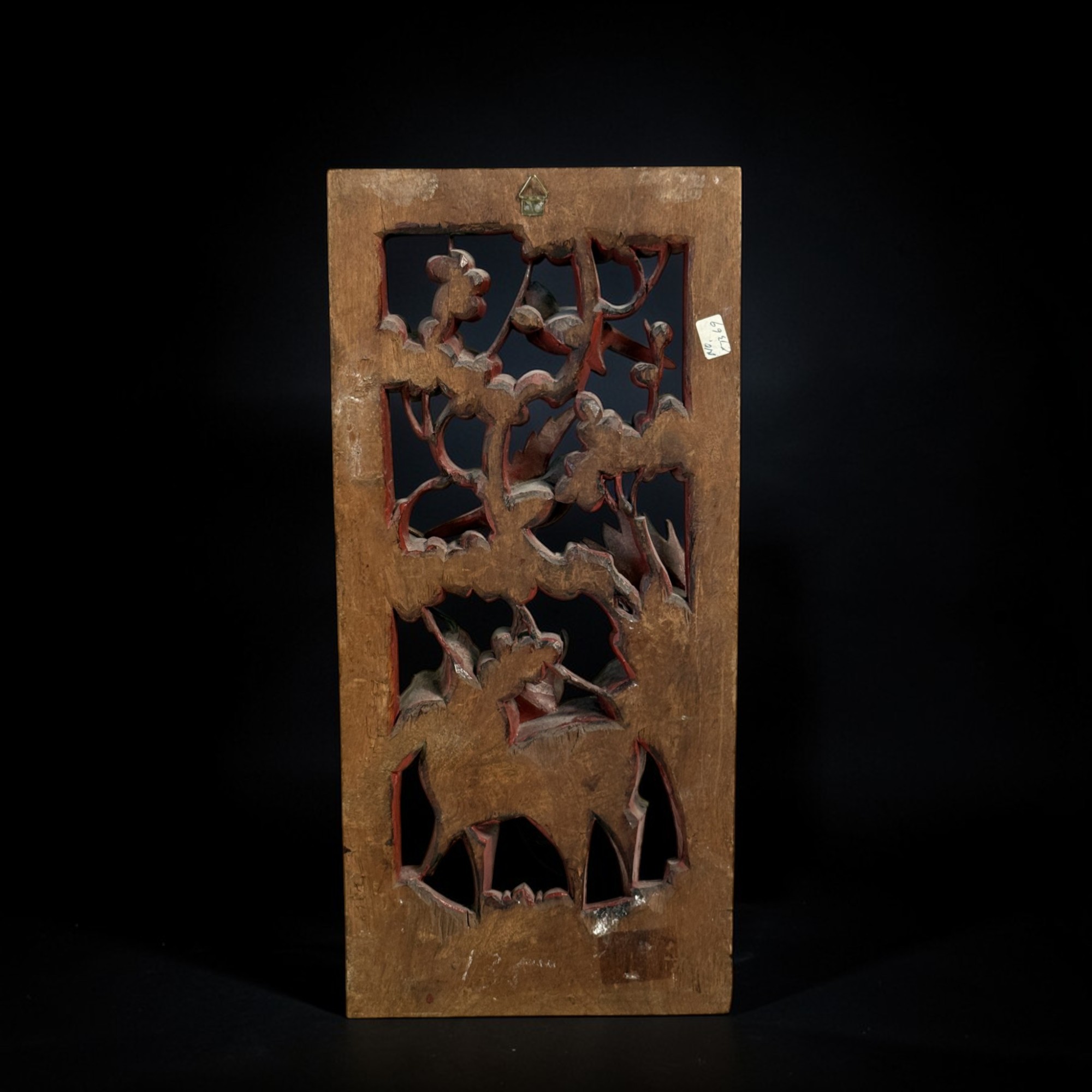 Holzschnitzerei Qilin Relief – China 19./20. Jh.