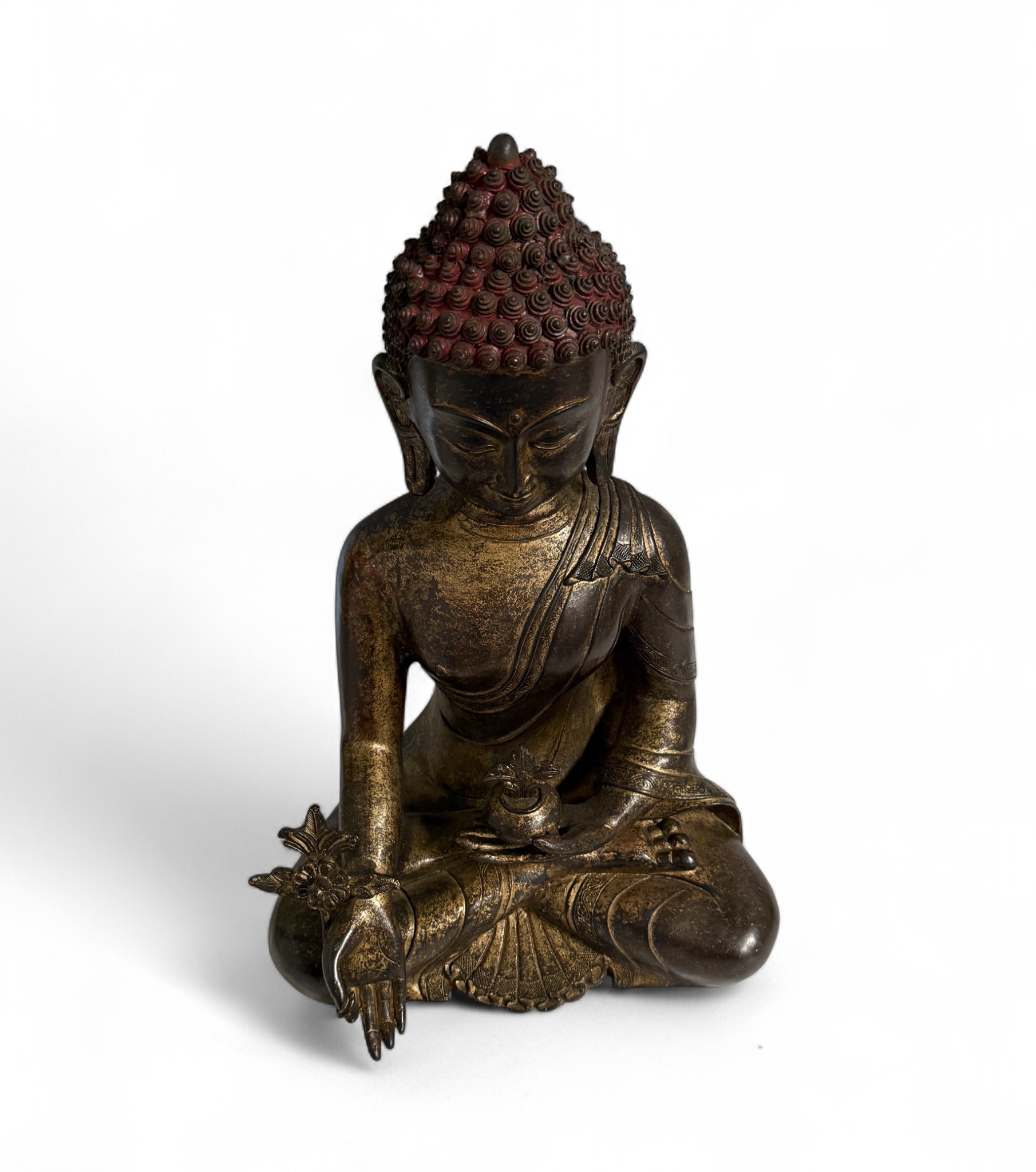 Medizin Buddha Figur Bronze Tibet China - 43 cm groß