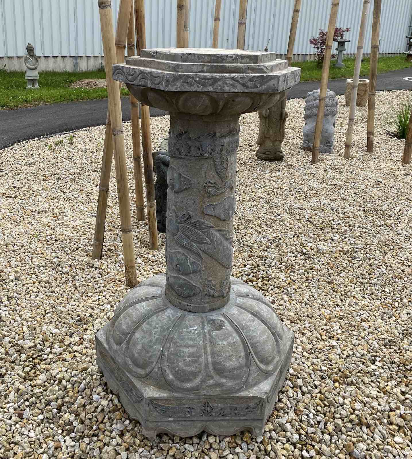 Chinesisches Garten Podest aus Naturstein f. Bonsai o. Buddha