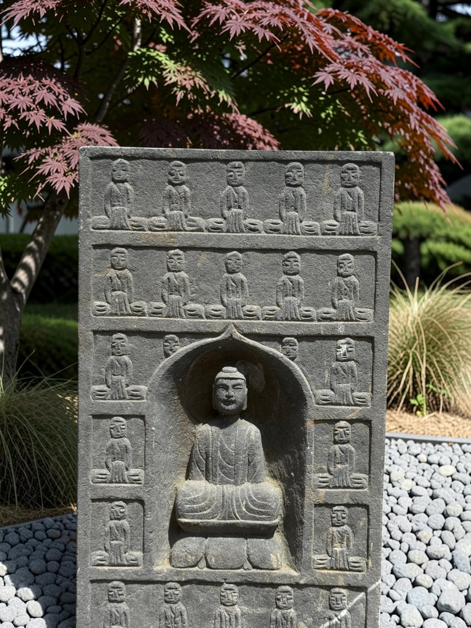 Buddha Relief Garten Skulptur aus Naturstein Tibet/China