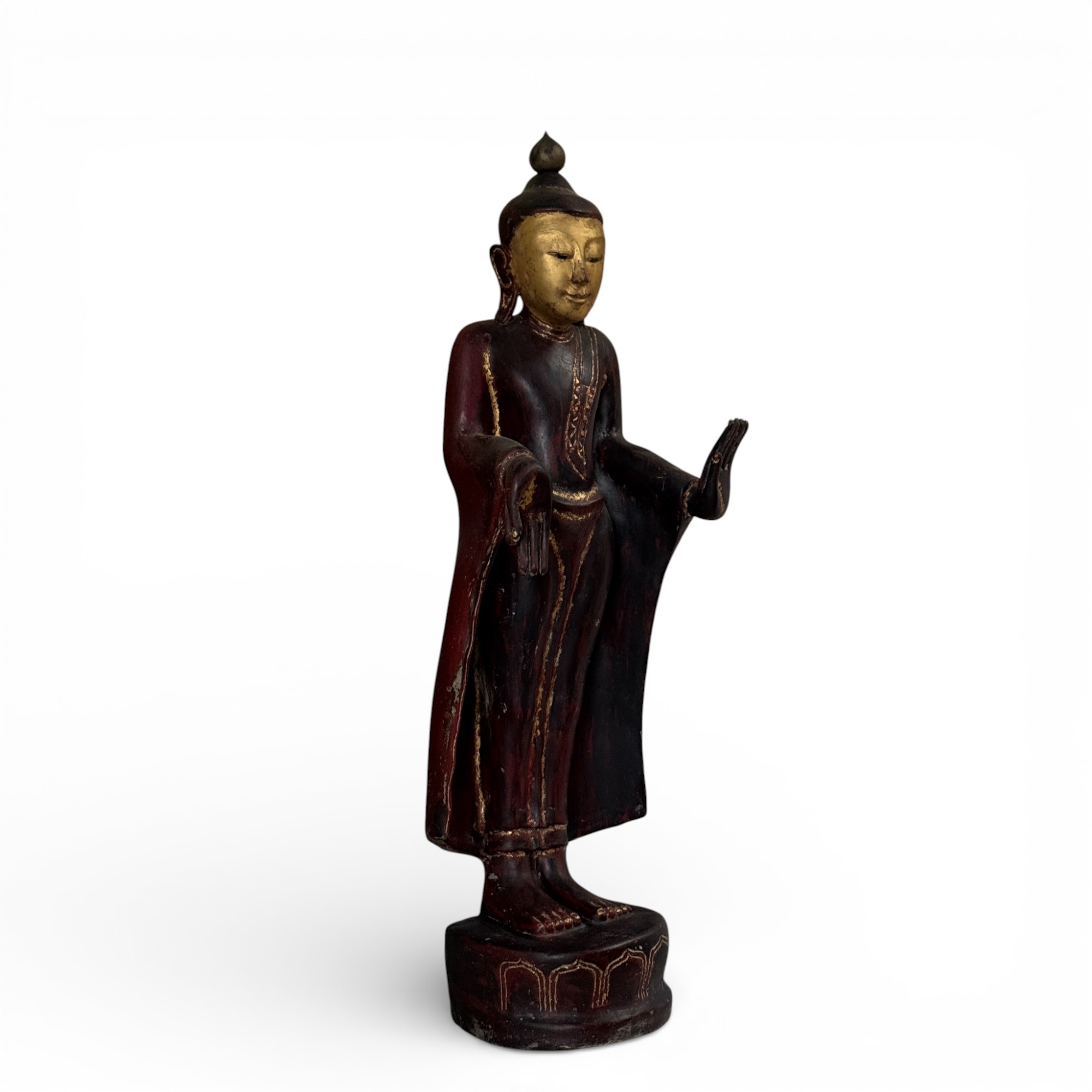 Birmanischer Lacquerware Buddha 102 cm groß