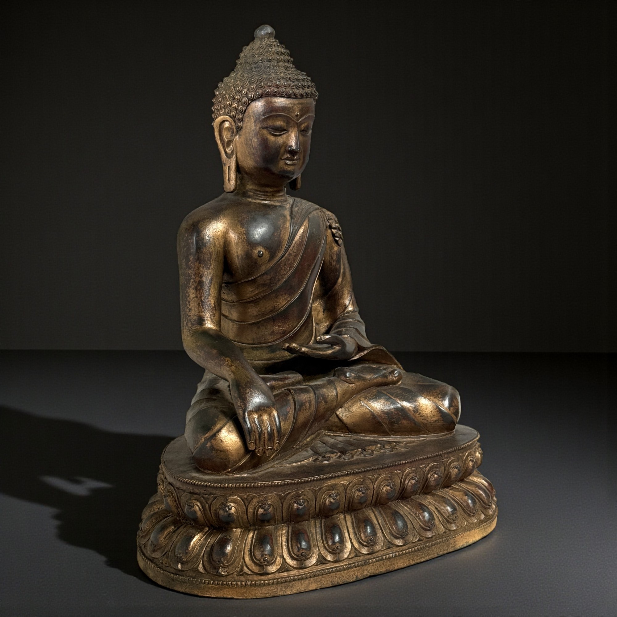 Siddharta Gautama Bronze Buddha Figur 45,5 cm groß