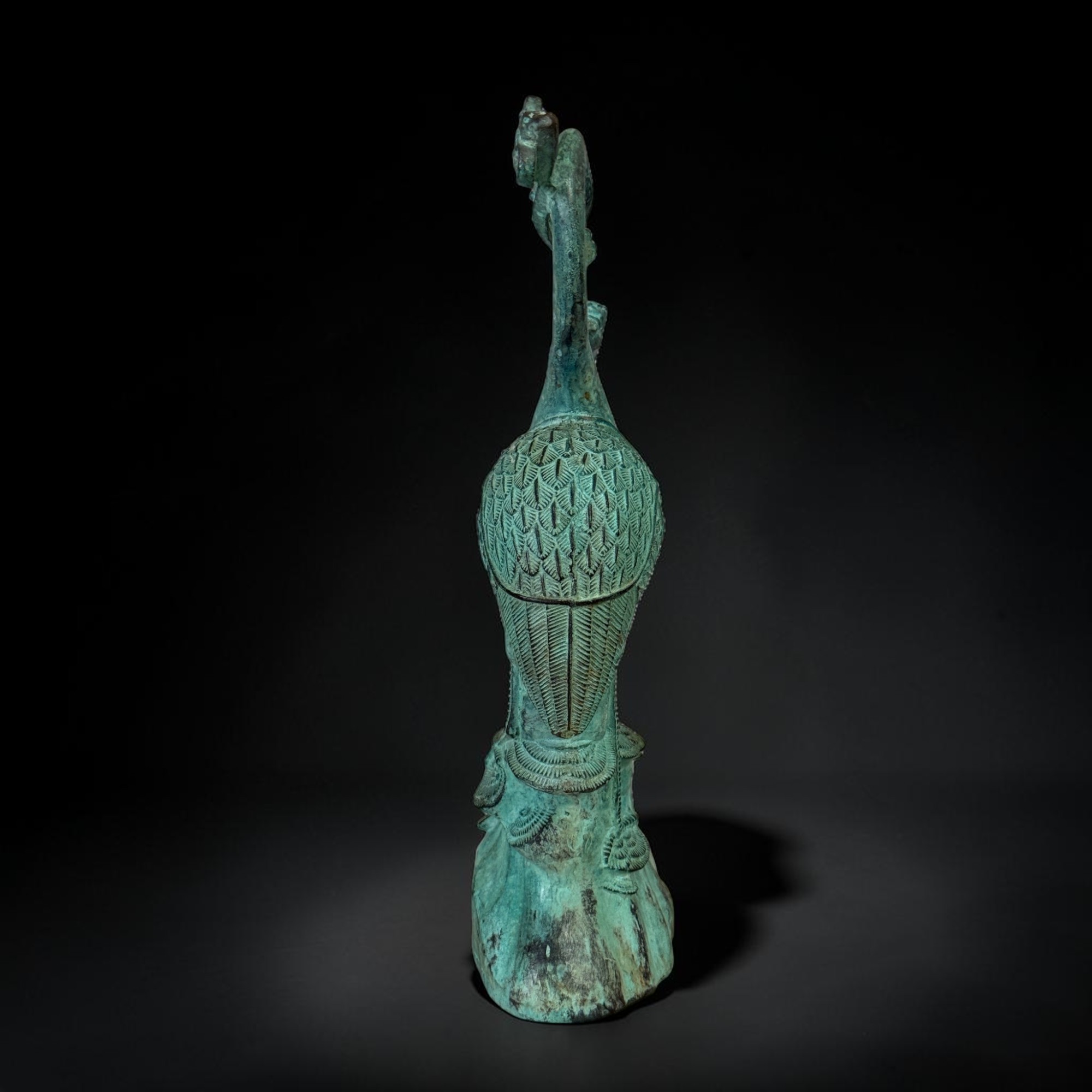 Altes Kranich Paar aus Bronze – Feng Shui Skulptur für Liebe & Treue