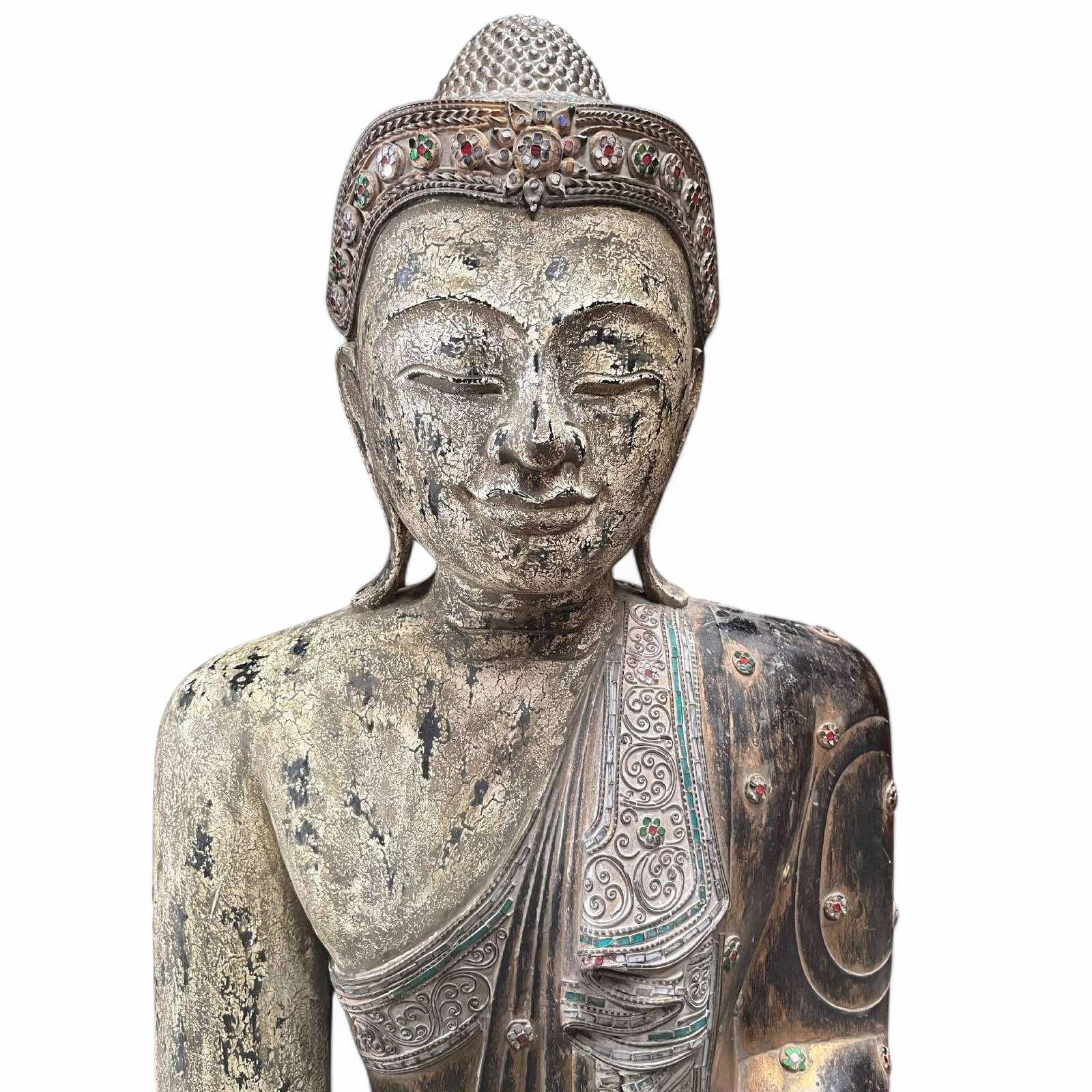 Holz Buddha Statue Mandalay / Burma - 130cm groß Holz Buddha Statue Mandalay / Burma - 130cm groß